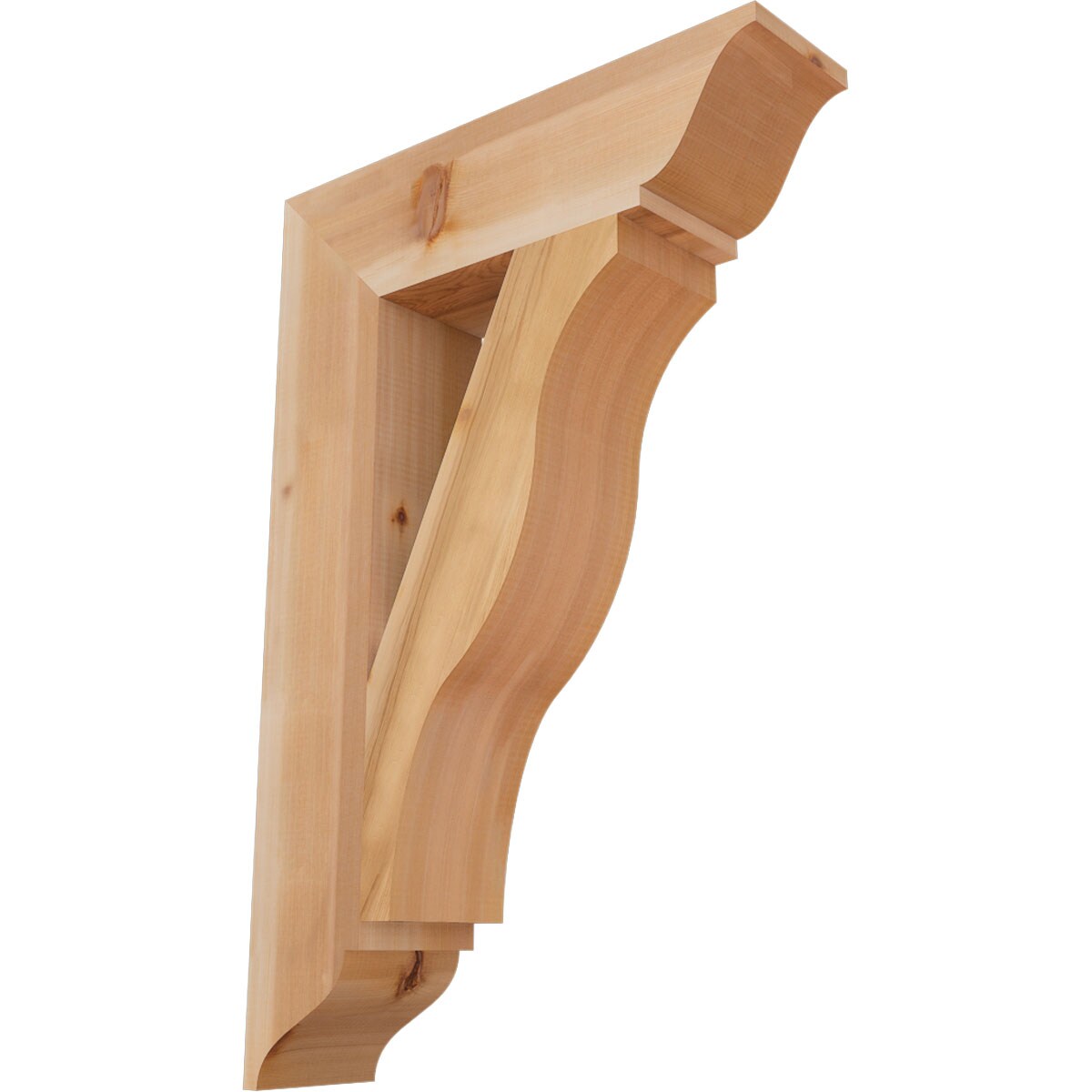 Ekena Millwork BKT06X24X36FST01SWR Funston traditional smooth 5-1/2-in x 24-in x 36-in Western red cedar Brown Wood Standard bracket