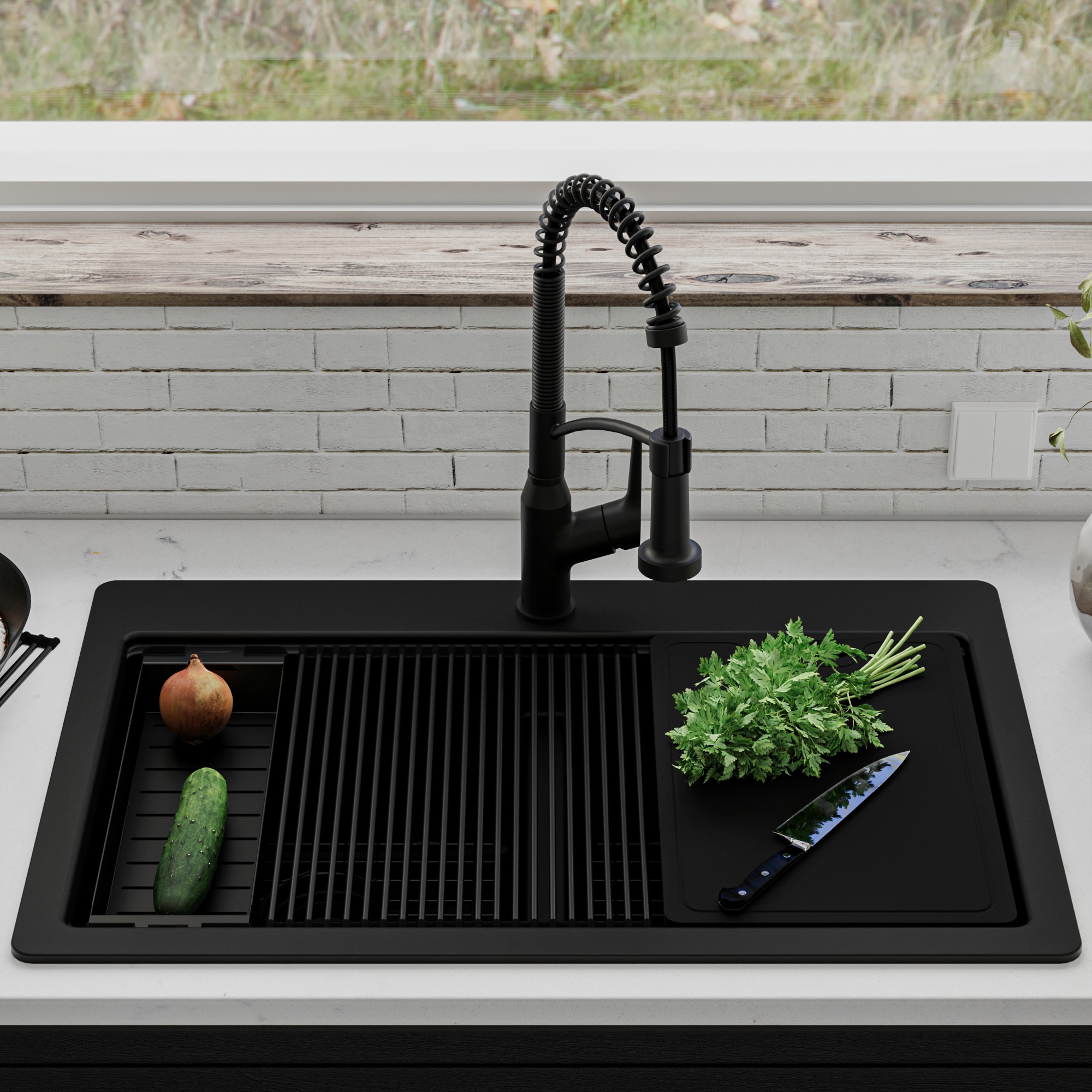 allen + roth PLLQTWS880BLKIT Kitchen-Sinks - View #4