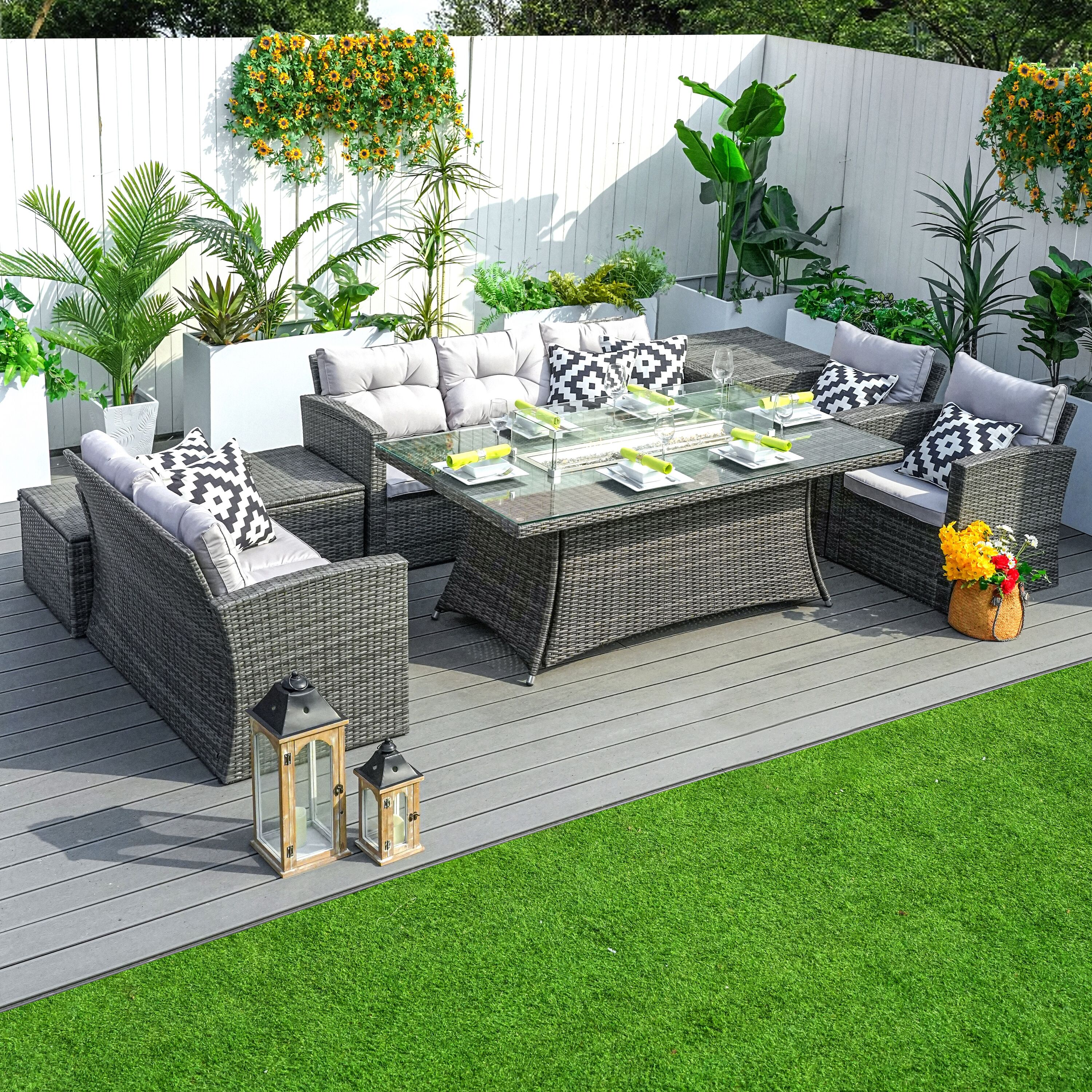 Moda Furnishings 1106R-1503-GR Patio-Conversation-Sets - View #3