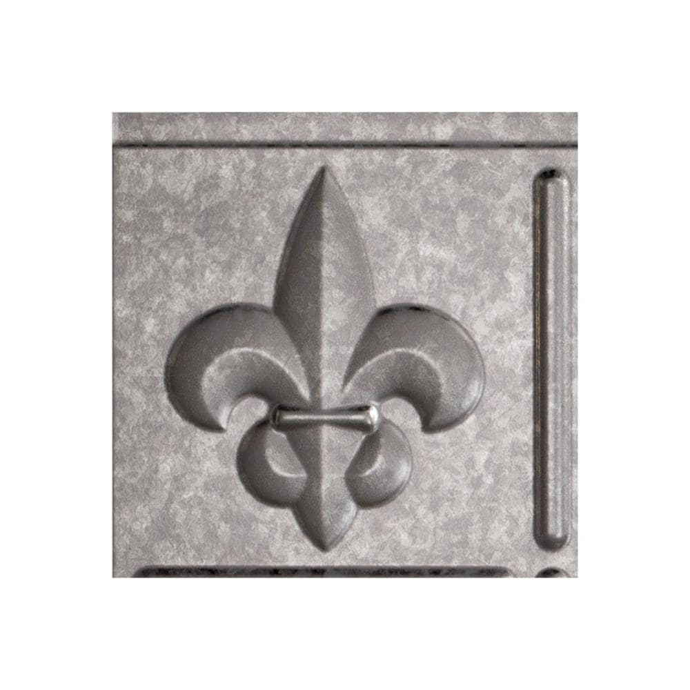 Fasade X9730 Sample 6-in x 6-in Plastic Galvanized Steel Backsplash Panels
