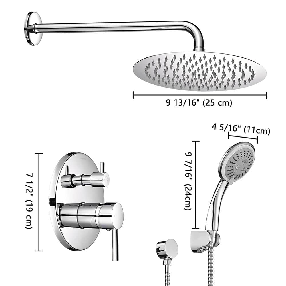 Yescom W81FCS002-10IN-CH-LO Tub-Shower-Faucets - View #7