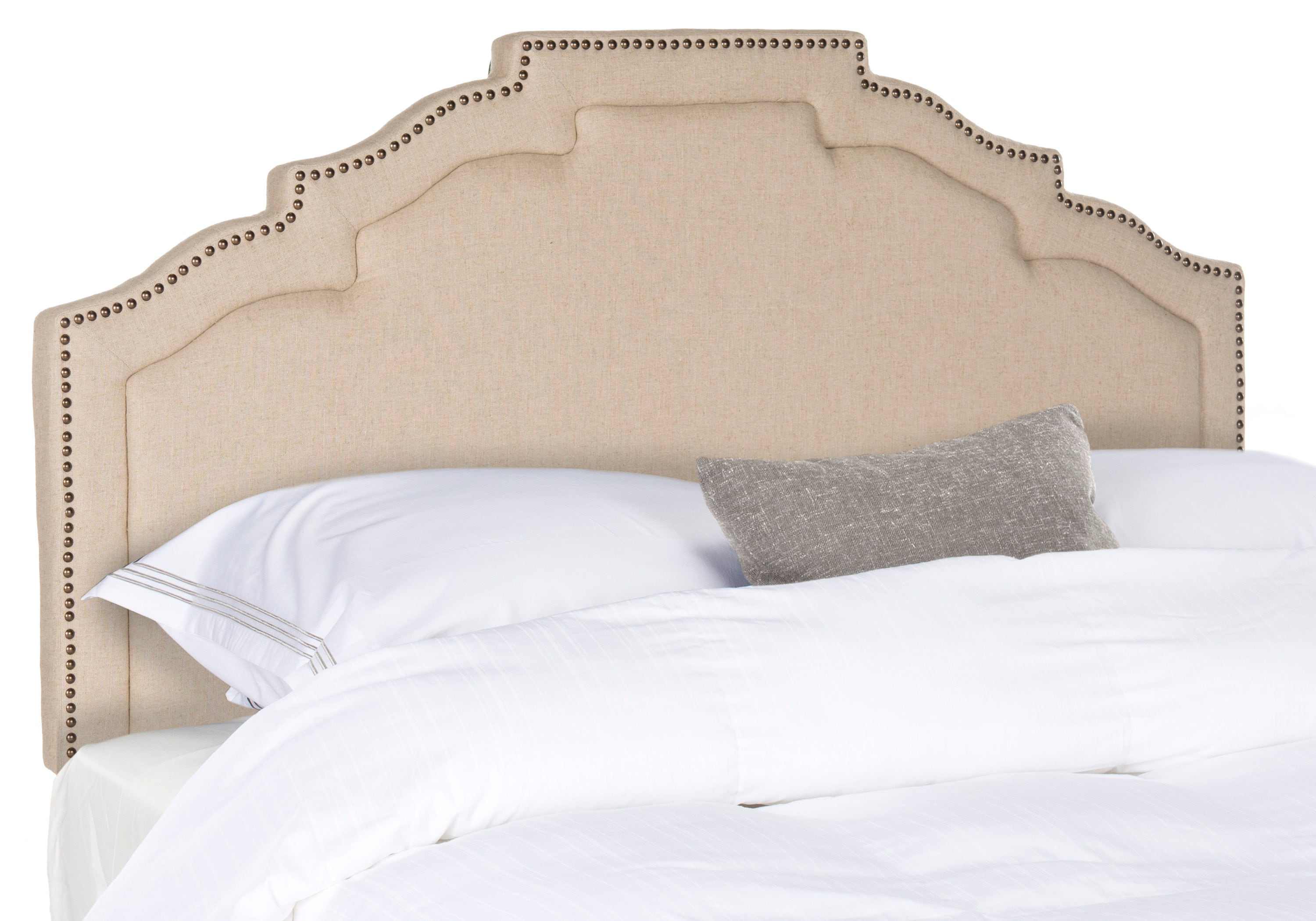 Safavieh Alexia Beige Full Synthetic Upholstered Headboard in the ...