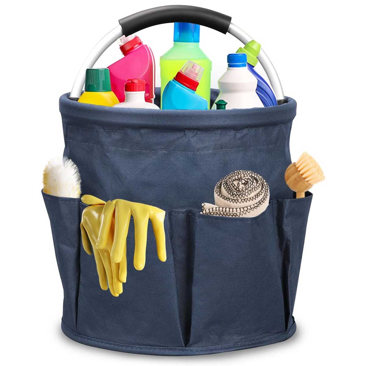 Aoibox -  17L Cleaning Caddy with Handle Foldable Tool Bag Organizer Portable Cleaning Bucket for...
