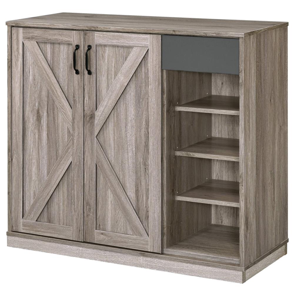 ACME FURNITURE 97775 Toski 45-Inches W x 40-Inches H Wood composite Rustic Gray Oak Freestanding Utility Storage Cabinet