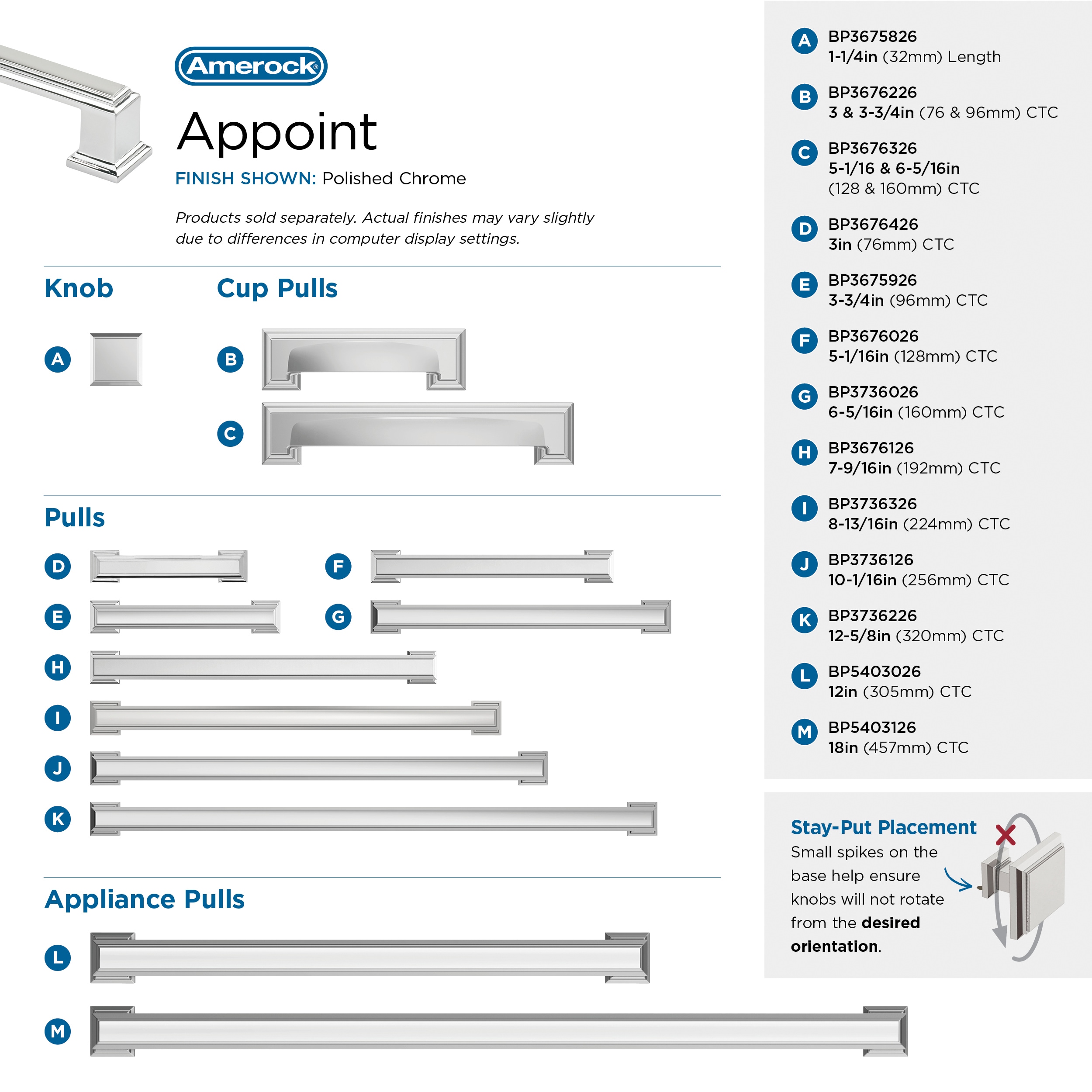 Amerock BP3736326 Cabinet-Pulls - View #5