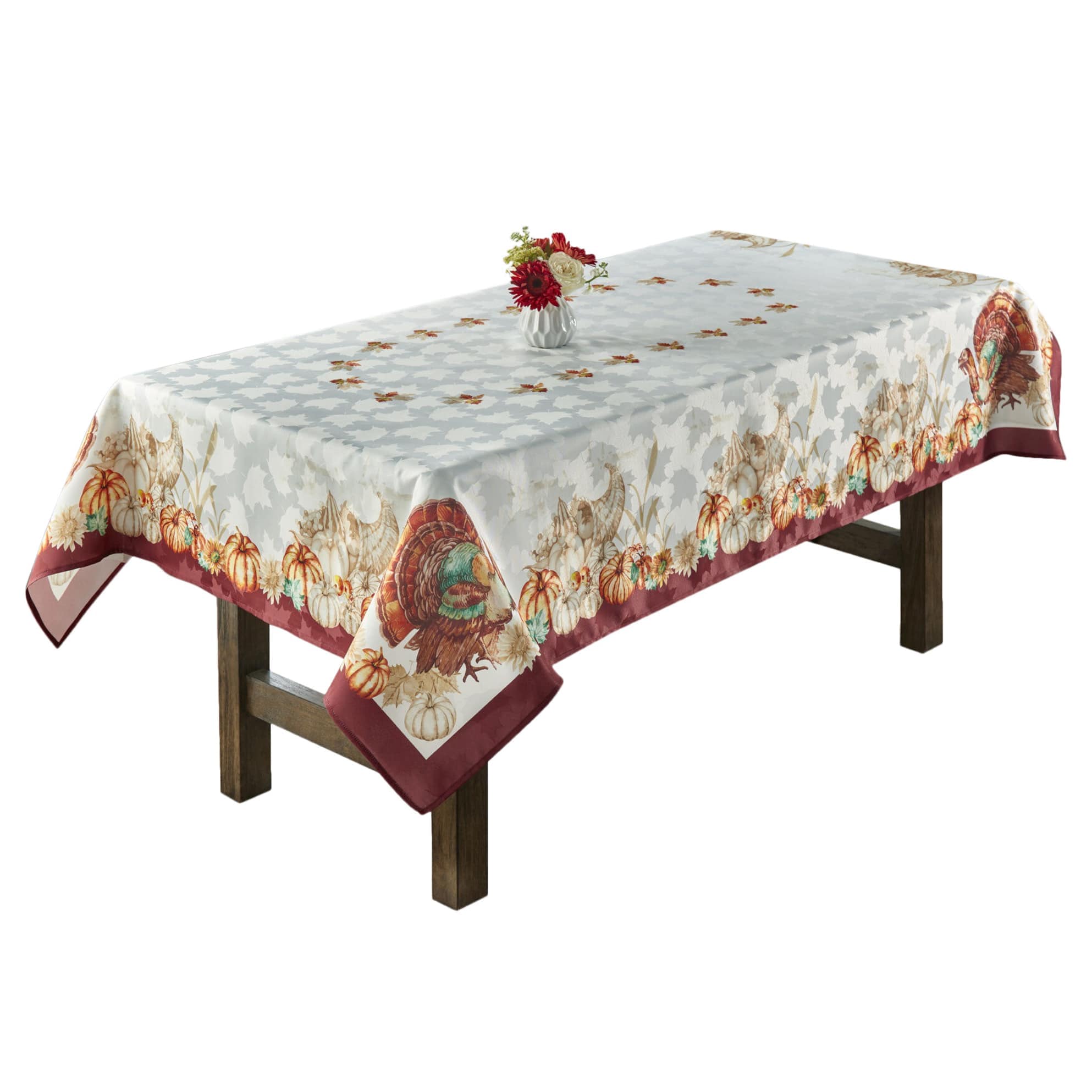 BrylaneHome 197380007856 Turkey Tablecloth
