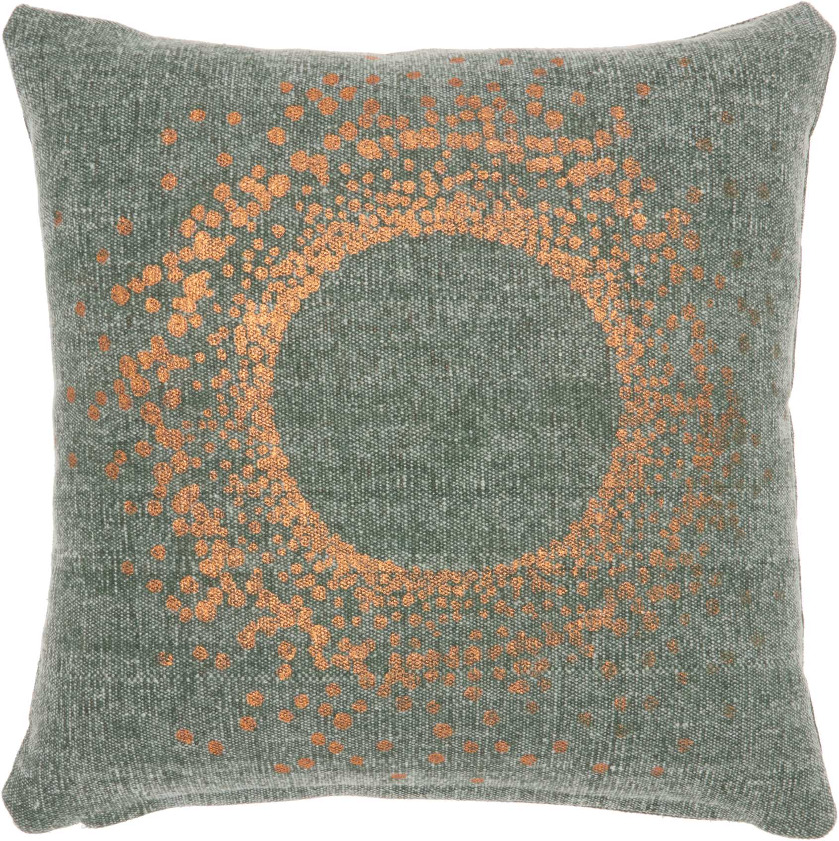 Mina Victory 798019064860 Lifestyles 18-in x 18-in Green Square Indoor Decorative Pillow