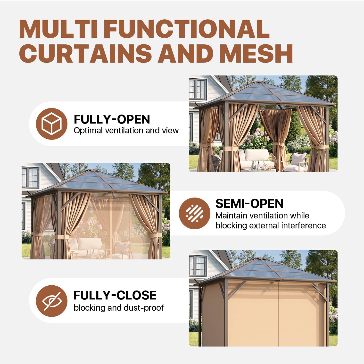 Sunmthink GB-054-10B40 Wood-Resin-Gazebos - View #6