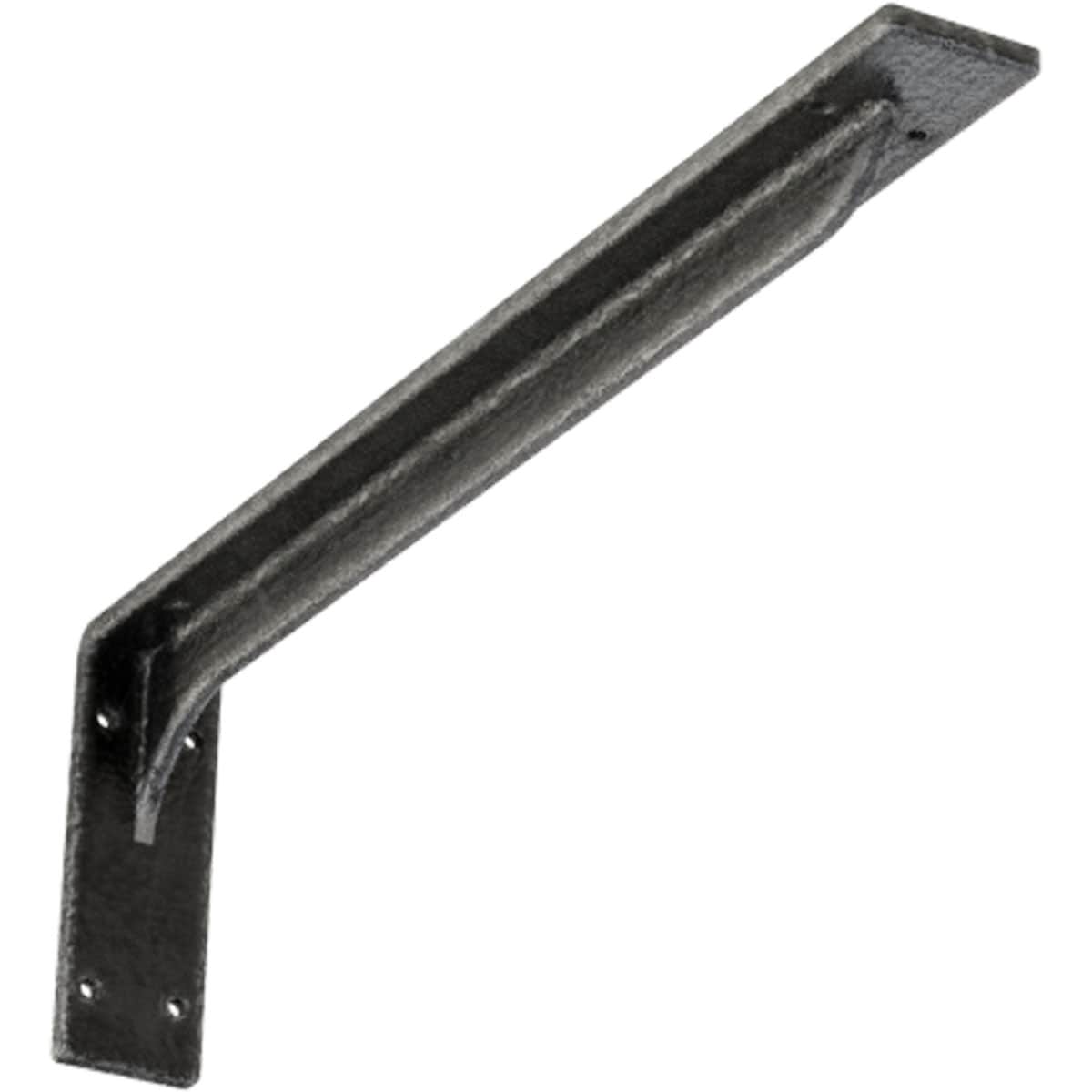Ekena Millwork BKTM02X20X06EBAPW Embrey 20-in x 2-in x 6.5-in Gray Steel Mounting bracket