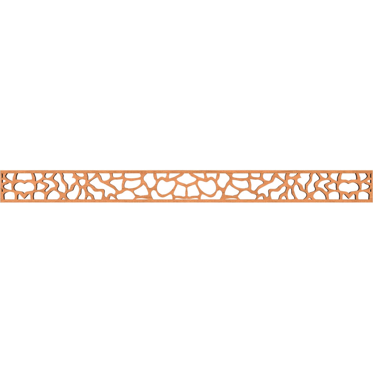 Ekena Millwork MLDB04X46ROCCH Rochester Fretwork Flat Trim 4-in x 3.87-ft Cherry Brown Unfinished 2156259 Pierced Wall Panel Moulding