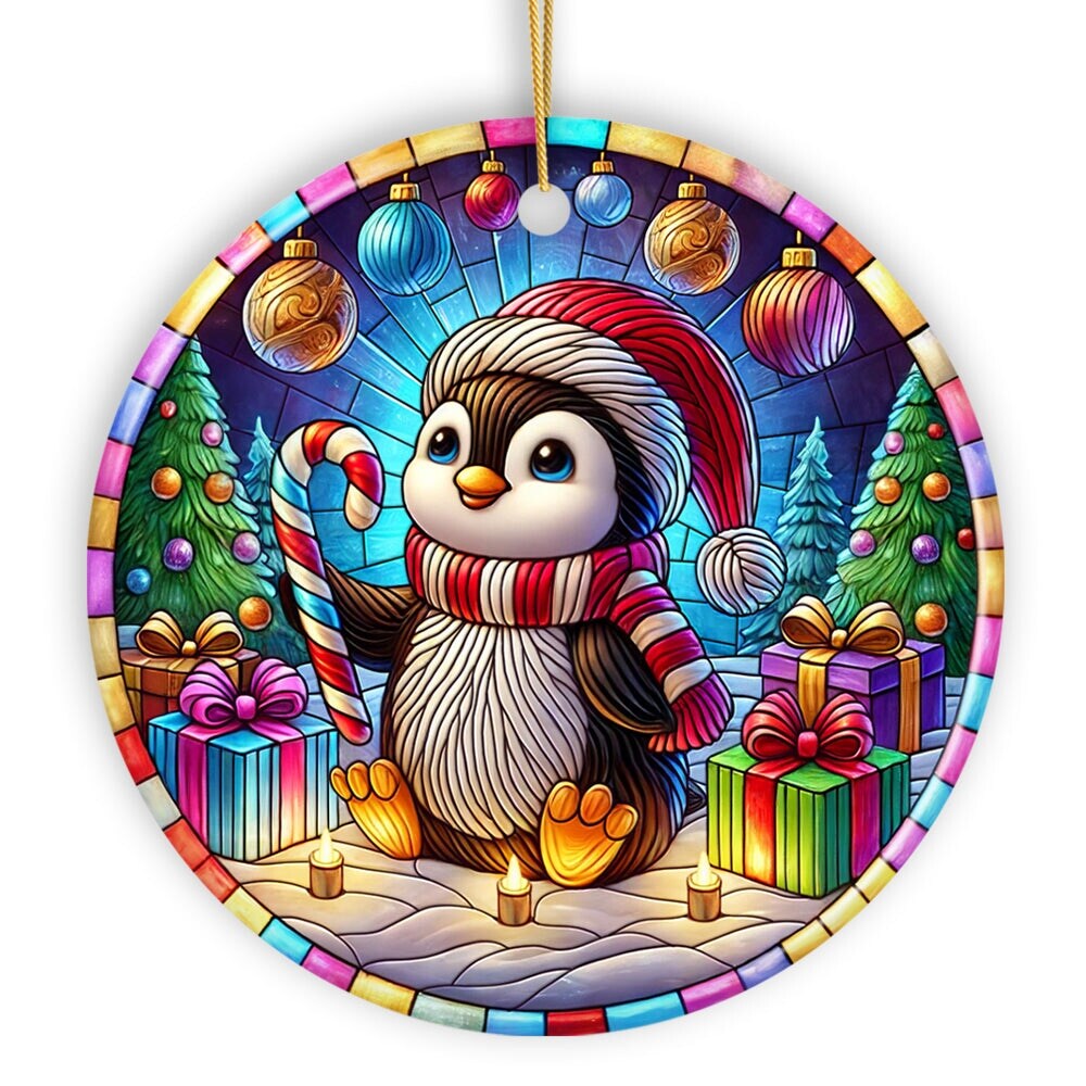 OrnamentallyYou 2150 Cute Penguin in Winter Wonderland Ornament Colorful Holiday Keepsake for Christmas Tree
