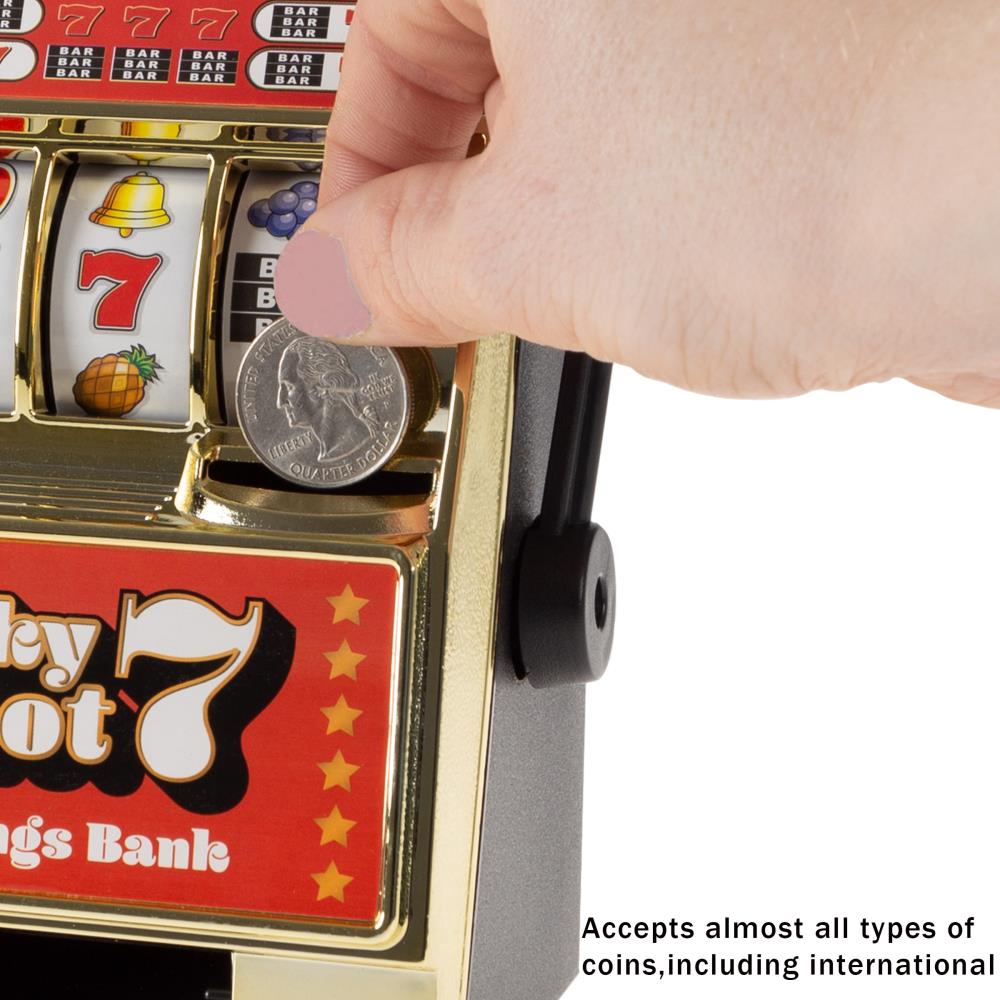 Jackpot Bank Slot Machine Vtg Reno Plastics Gambling Las Vegas Novelty Bank  Toy