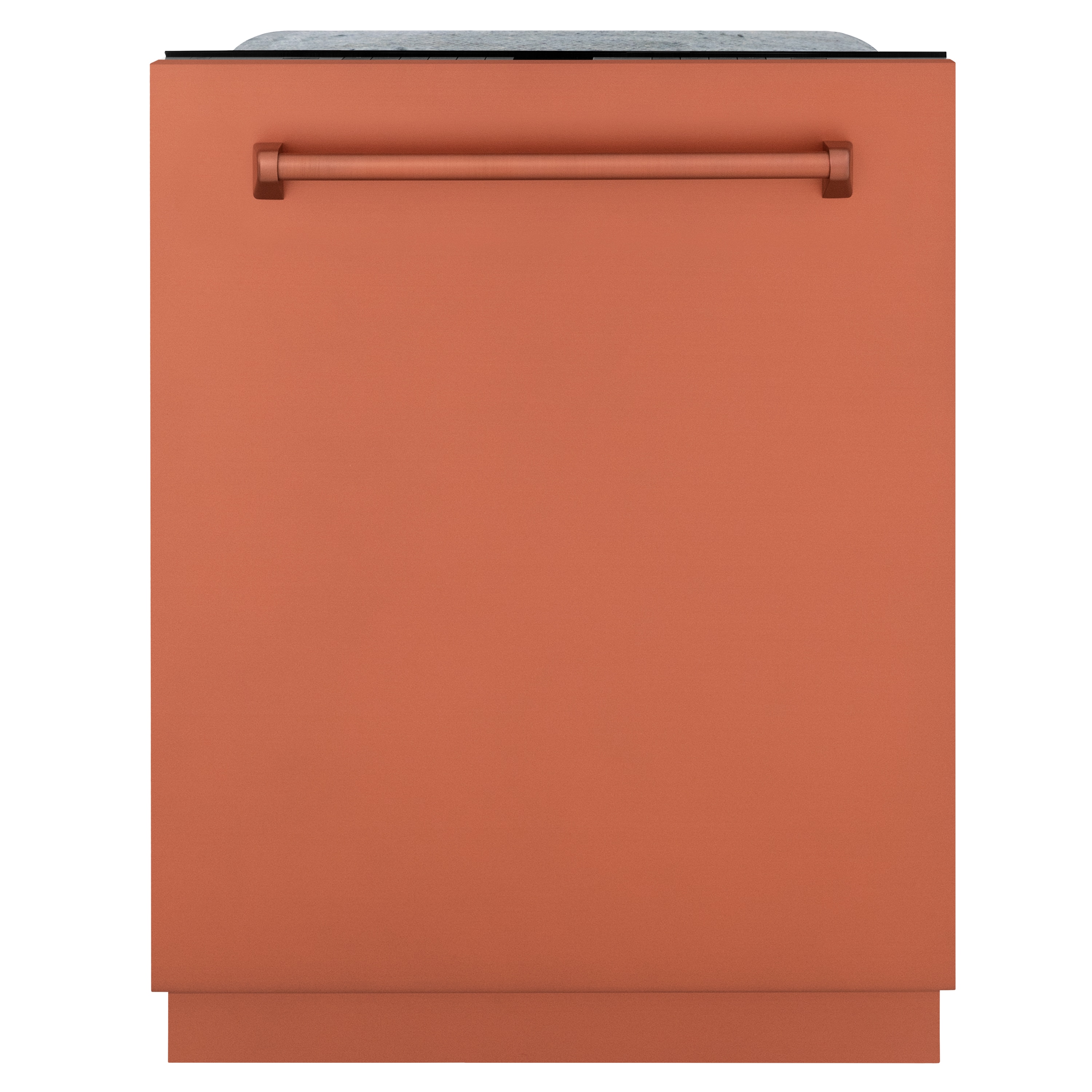 ZLINE KITCHEN & BATH DWMT-C-24 Monument 24-in Top Control Built-in Dishwasher With Third Rack ( Stainless Steel Tub with Copper Panel and Copper Handle ) ENERGY STAR, 45-Decibel Very Quiet Sound Level