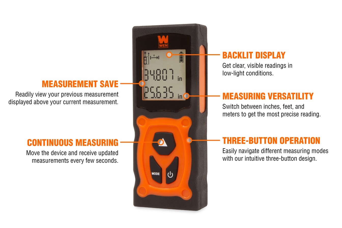 WEN 10130 Laser-Distance-Measurers - View #2
