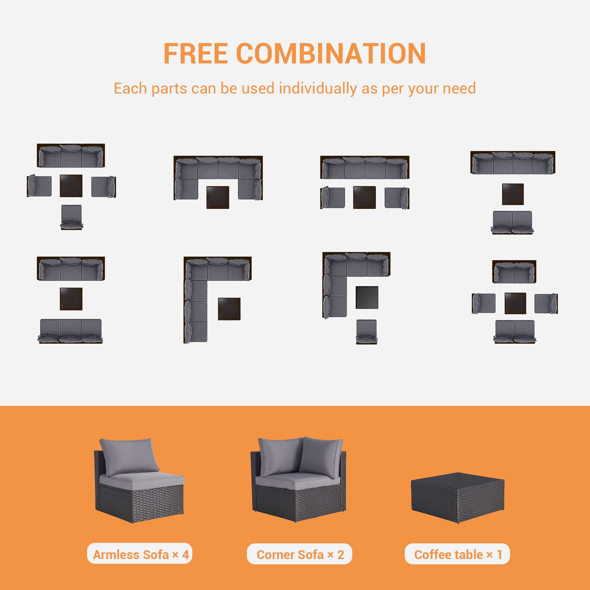 SANSTAR L-WS704-LY-V1 Patio-Conversation-Sets - View #3