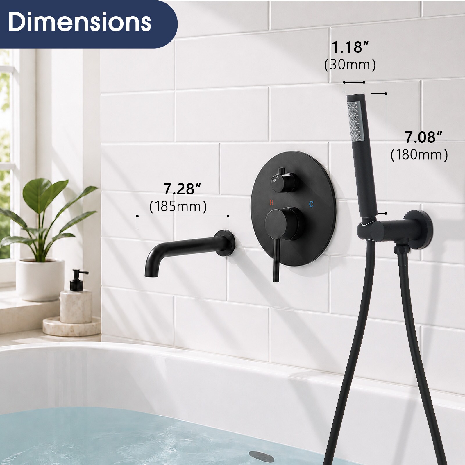 UCLIMAA UCBD858MB Showerhead-Bar-Panels - View #6