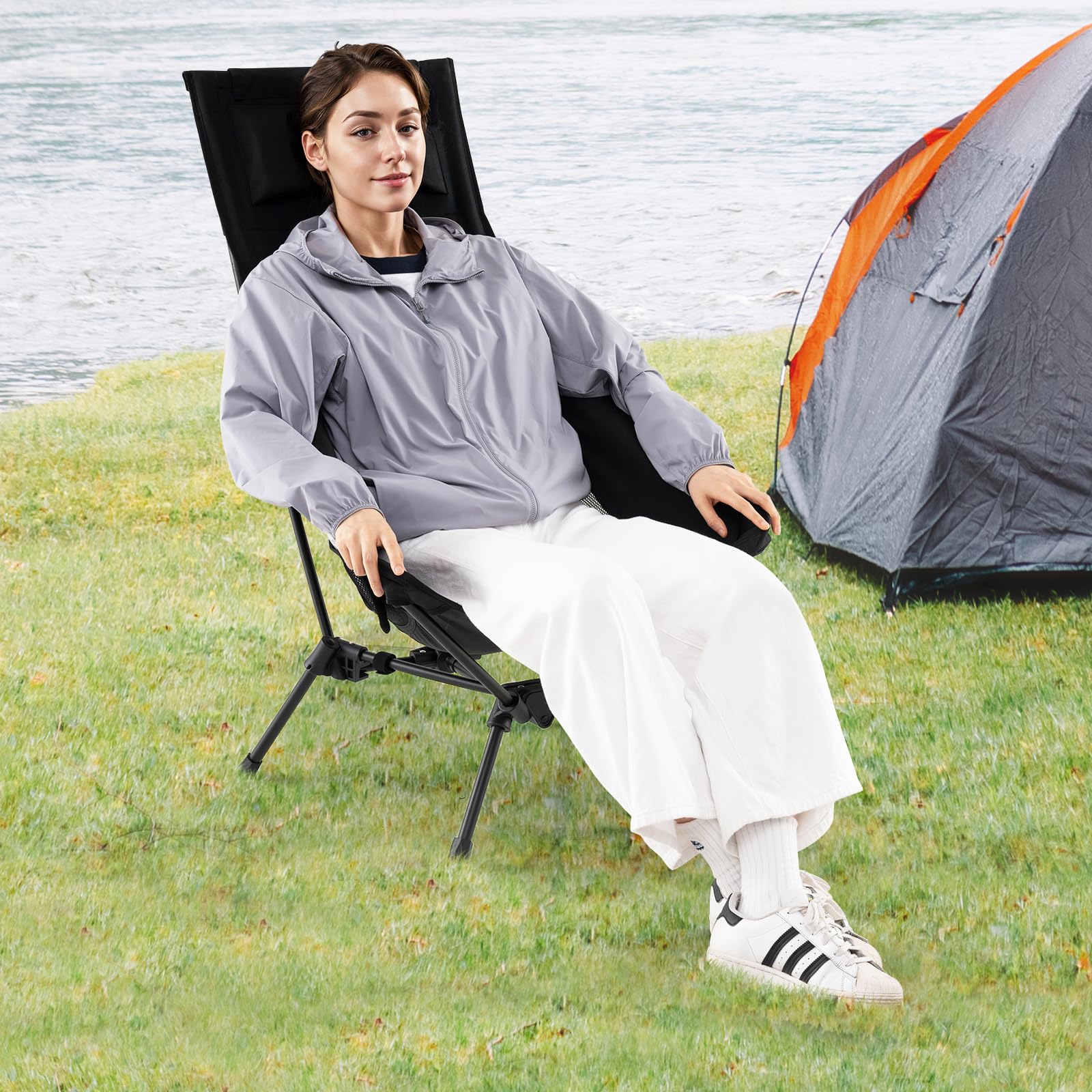 trekking pole tent MIER Lanshan 2 Pro Ultralight Backpacking Tent 3-Season Tent, Khaki main image 0