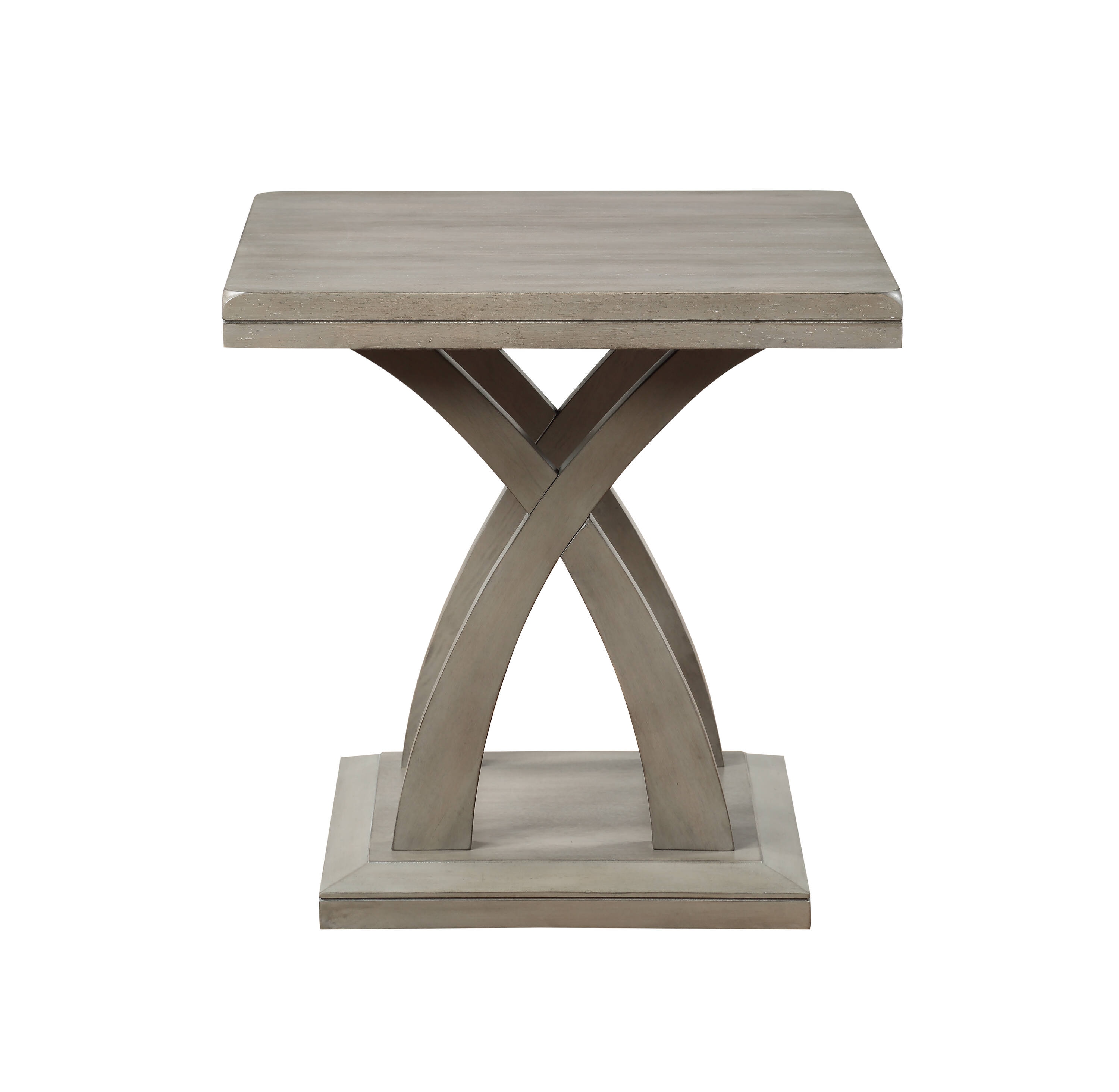 Steve Silver JC200ENG 24-Inches W x 24.5-Inches H Neutral Gray Wood veneer Square Modern End Table Assembly Required