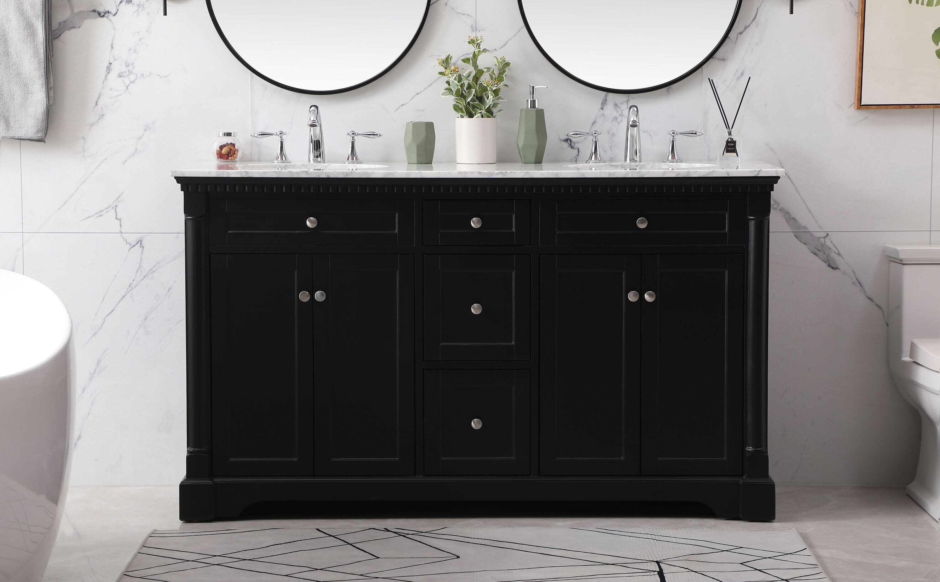 Elegant Decor HF159180DBK Bath-Vanity-Combo - View #2