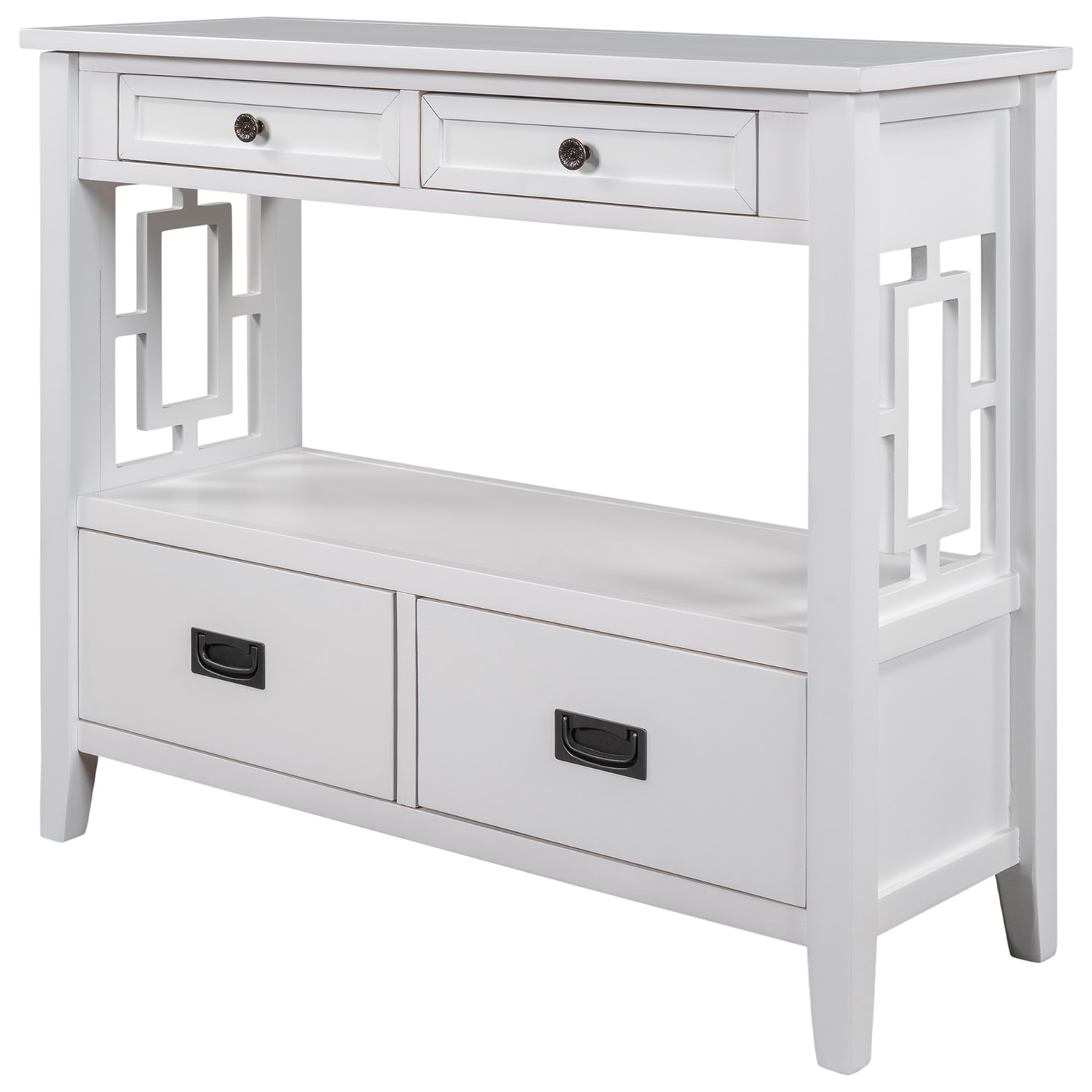 Mondawe OR-06AAK-US Vintage White Console Table
