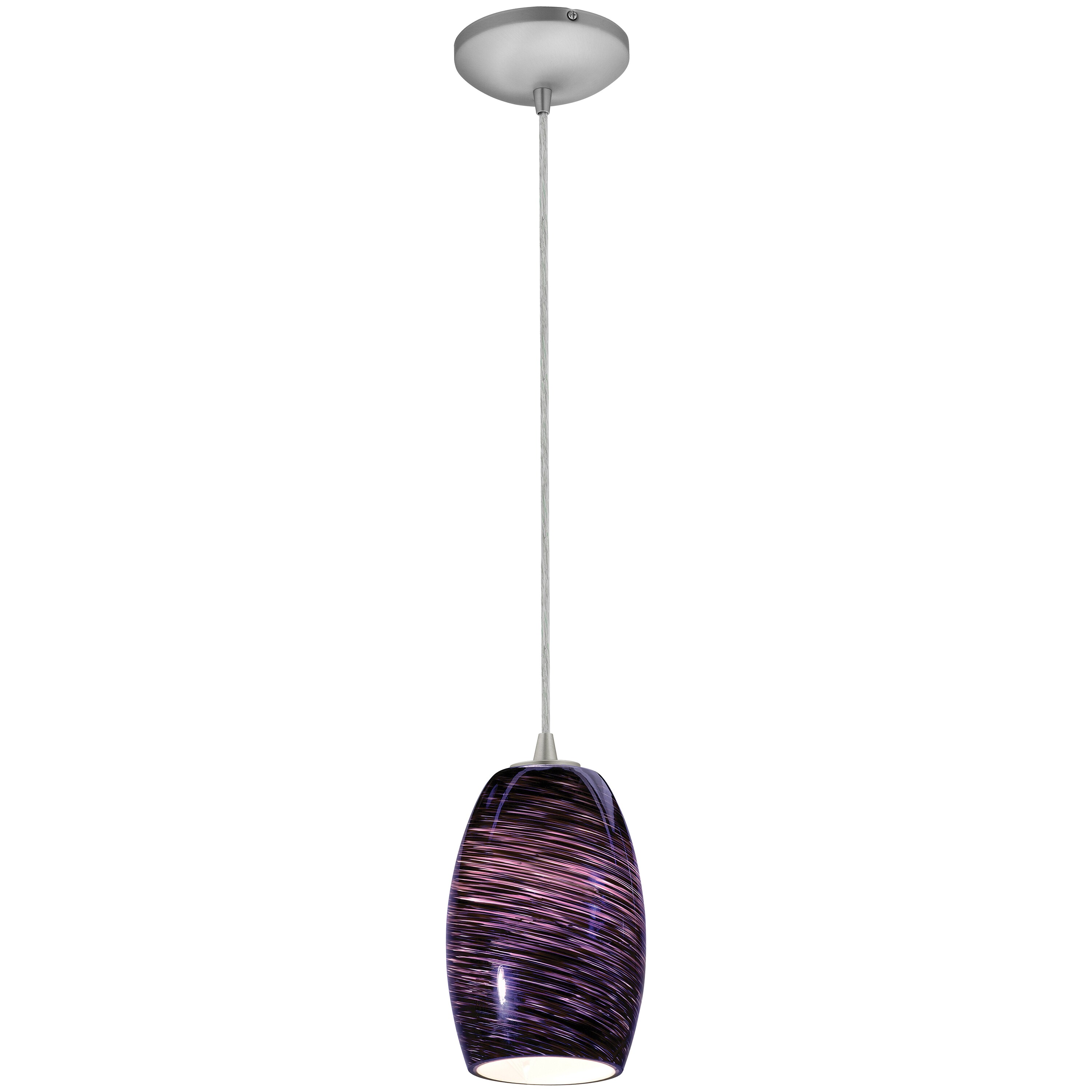 Access Lighting 28078-3C-BS/PLS Chianti Brushed Steel Modern/contemporary Geometric Mini Hanging Pendant light