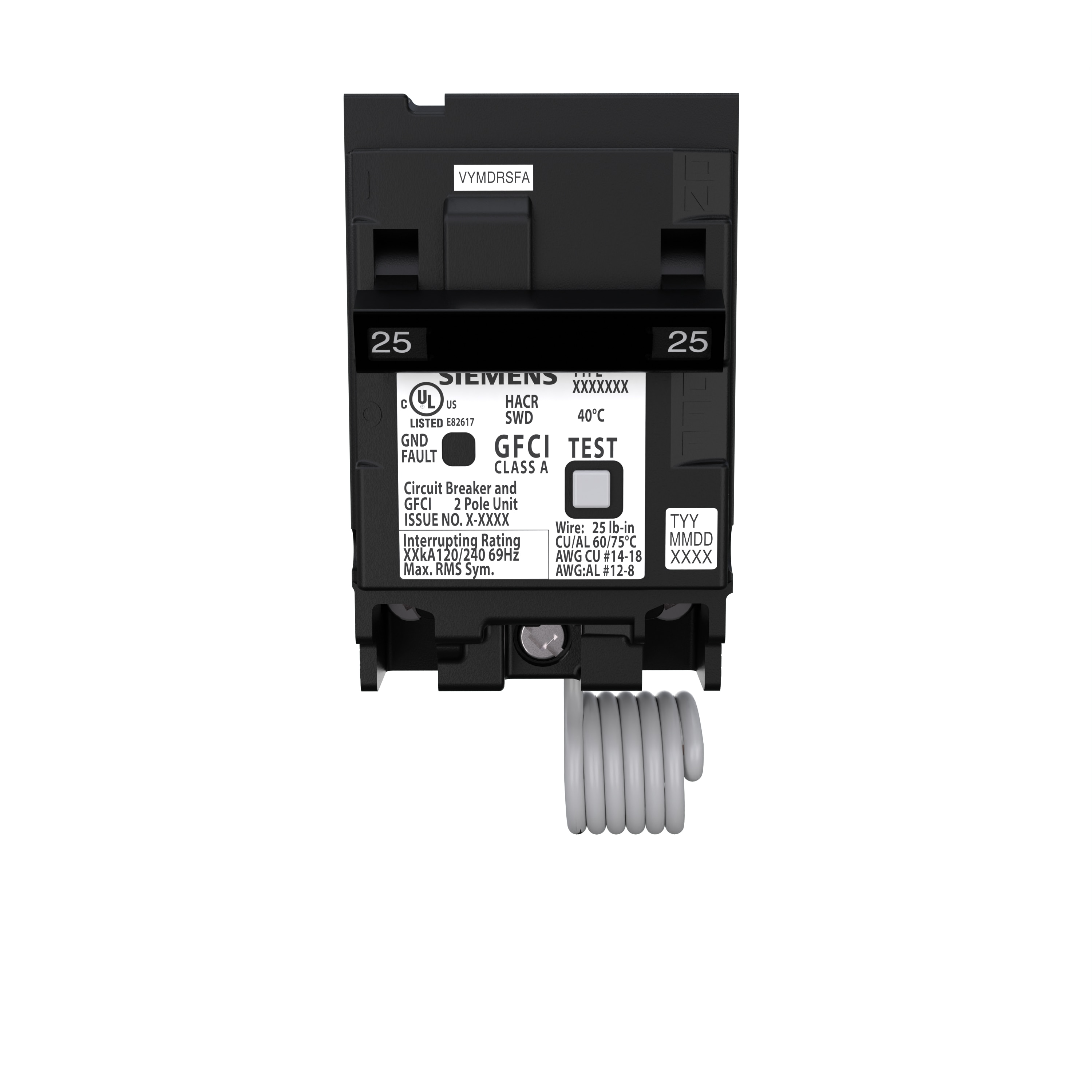 Siemens QPFB 25-amp 2-Pole Gfci Circuit Breaker Q225GFP Sansujyuku sansujyuku.com