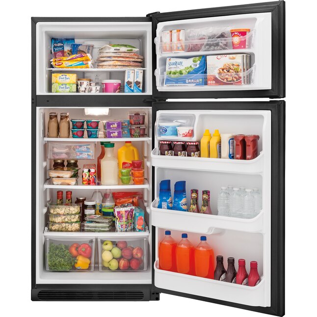 Frigidaire 20.5-cu ft Top-Freezer Refrigerator (Black) ENERGY STAR at ...
