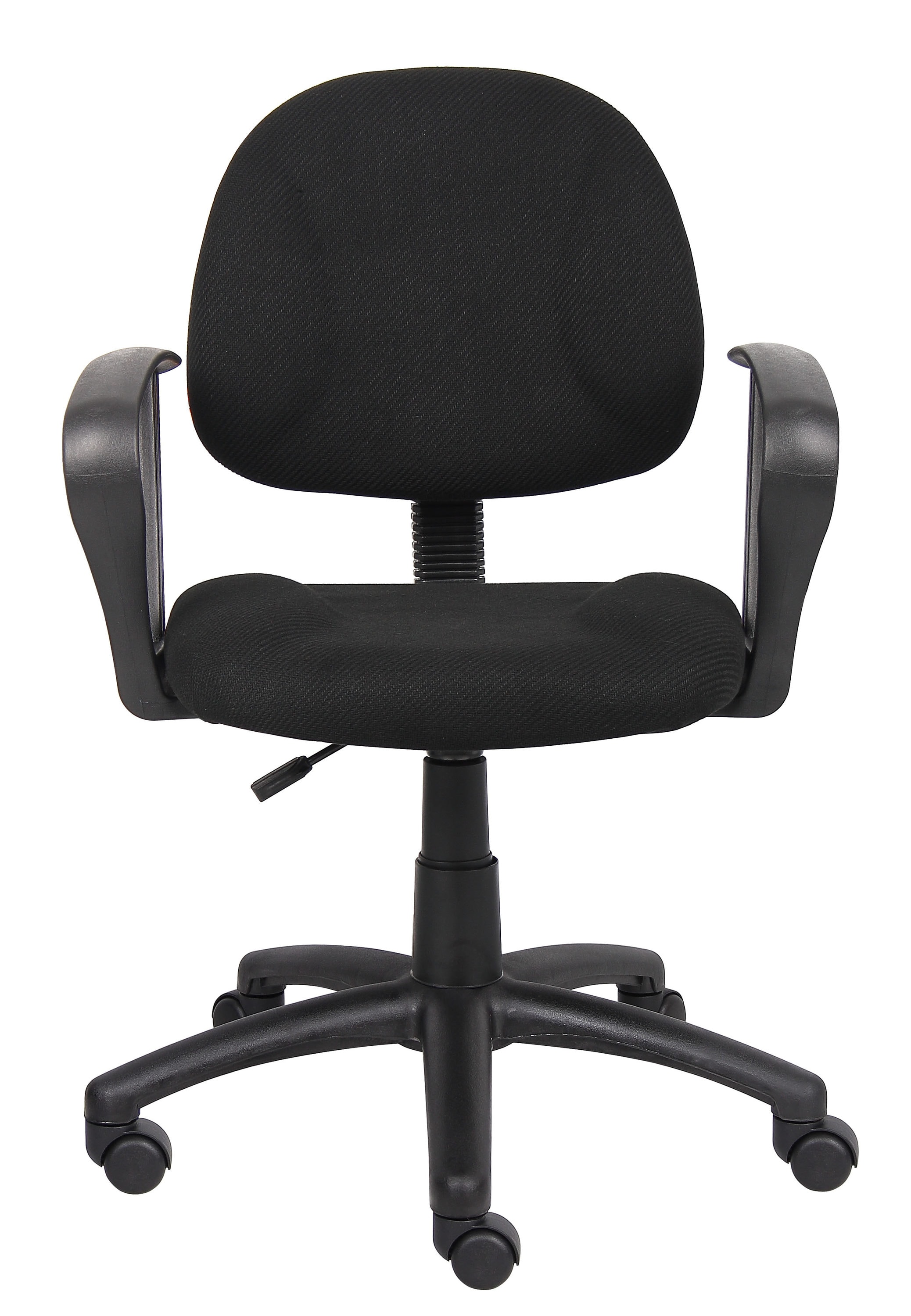 Deluxe Black Fabric Task Chair with Pneumatic Lift and Lumbar Support