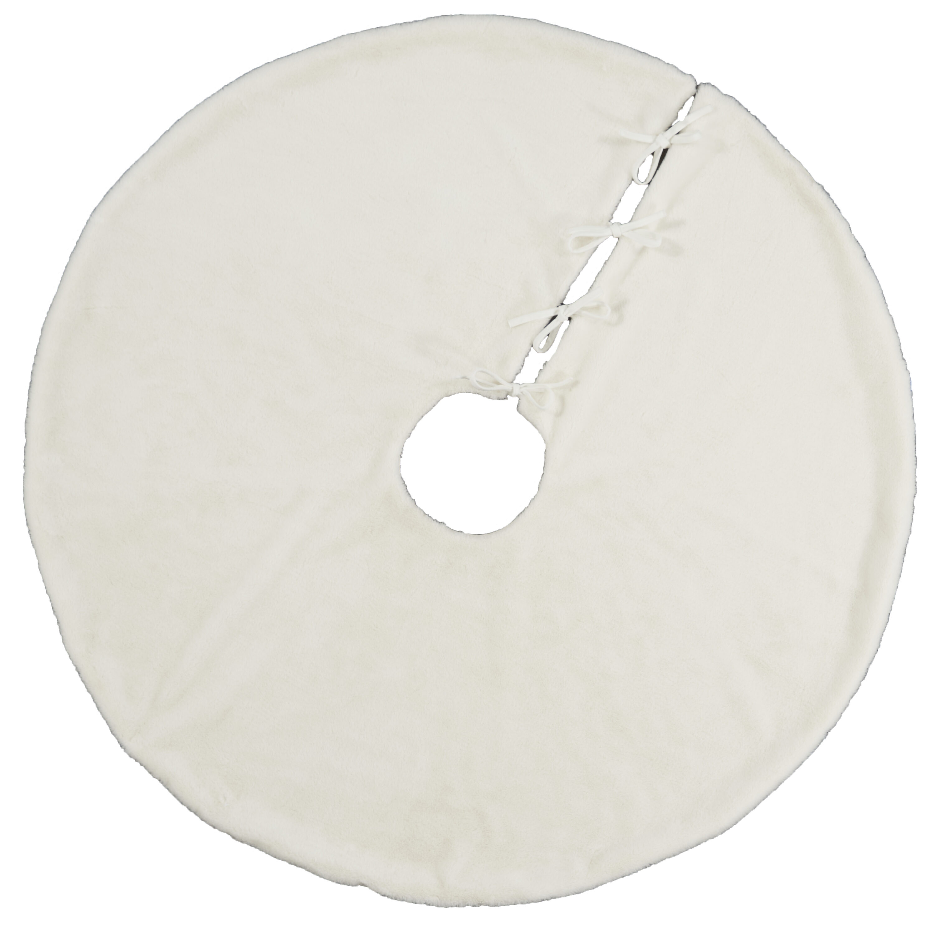 Mina Victory Home for the Holiday 52-in White Tree Skirt in the ...