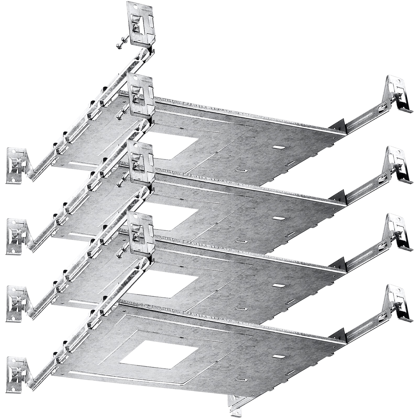 Luxrite LR41005-4PK 4 -Pack Remodel and new construction IC 4-in Shallow Recessed Light Housing