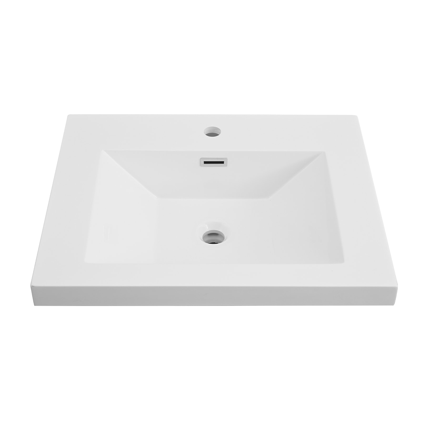 Dornberg 24 Inch Solid Surface Resin Vanity Top With Integrated Sink