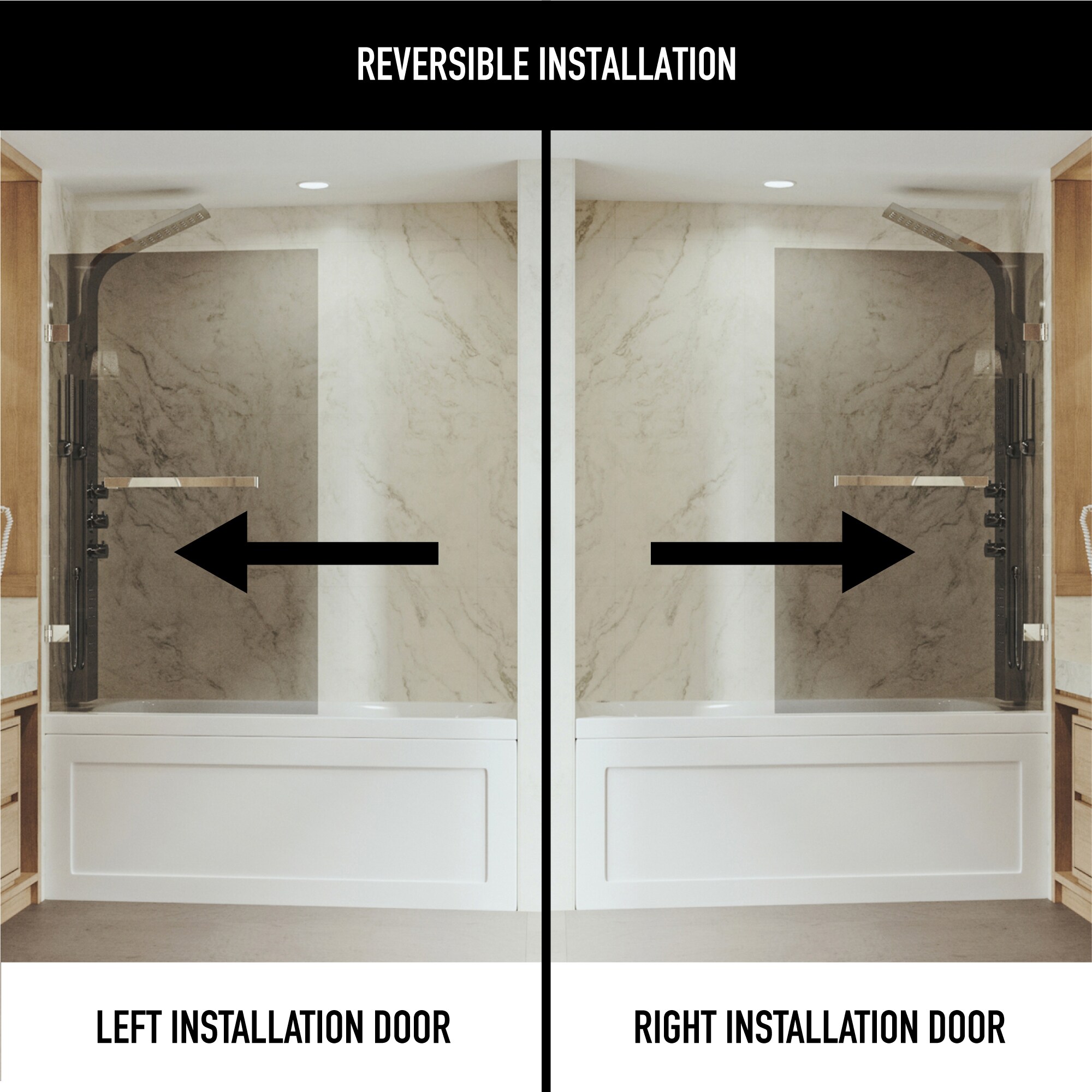 VIGO VG6074STBLK3458 Bathtub-Doors - View #3
