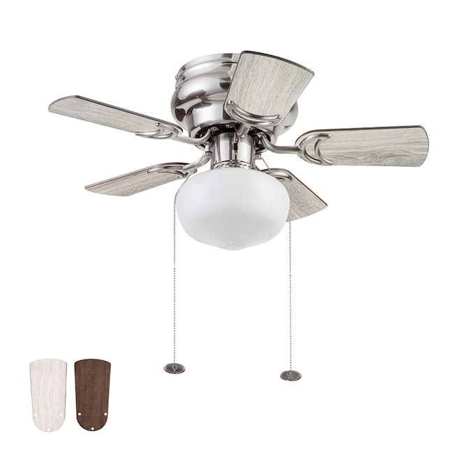 Led Indoor Flush Mount Ceiling Fan, How To Put A Light Bulb In Ceiling Fan