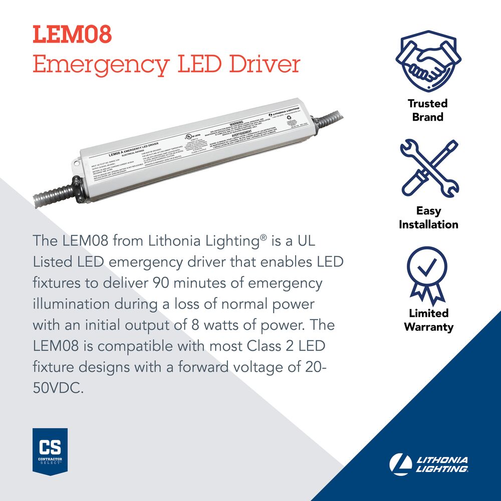 Lithonia Lighting LEM08 A M6 Emerg-Light-Battery-Packs - View #2