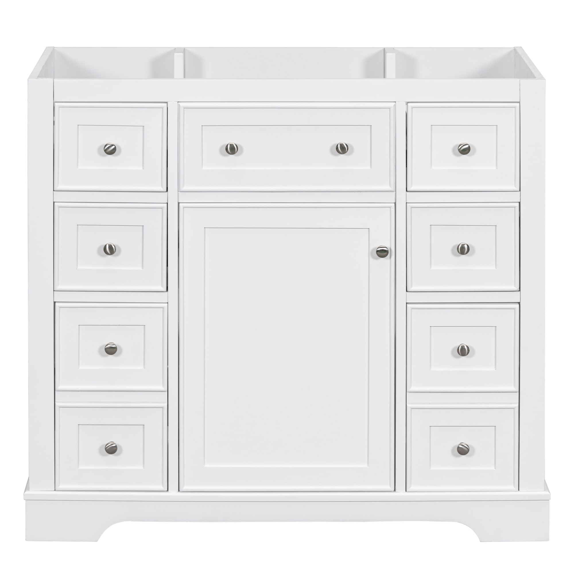 WELLFOR NIE-N7CB482-B 36-in White Bathroom Vanity Base Cabinet without Top