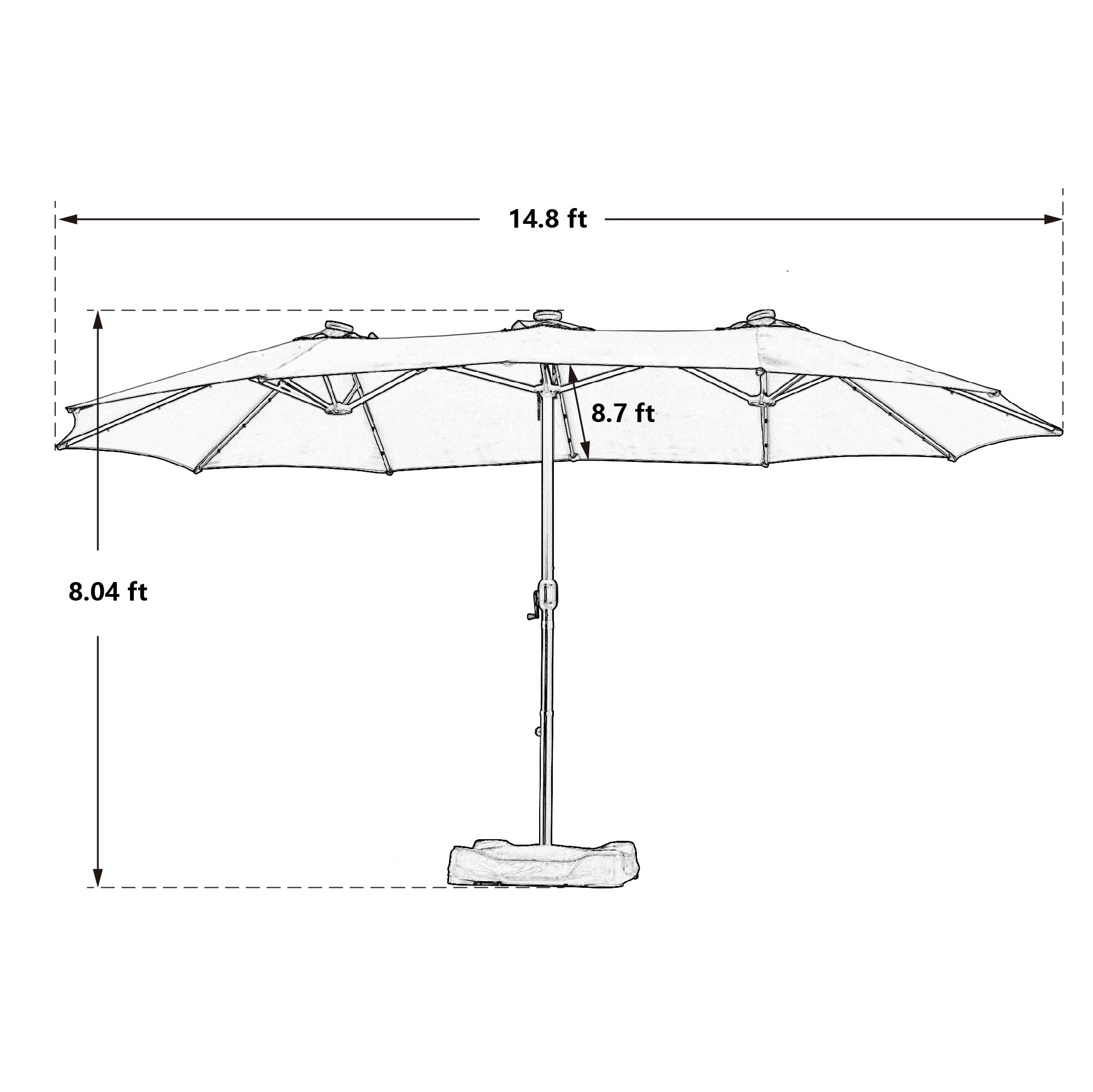 Clihome CH-M11L-OR Umbrellas-2 - View #4