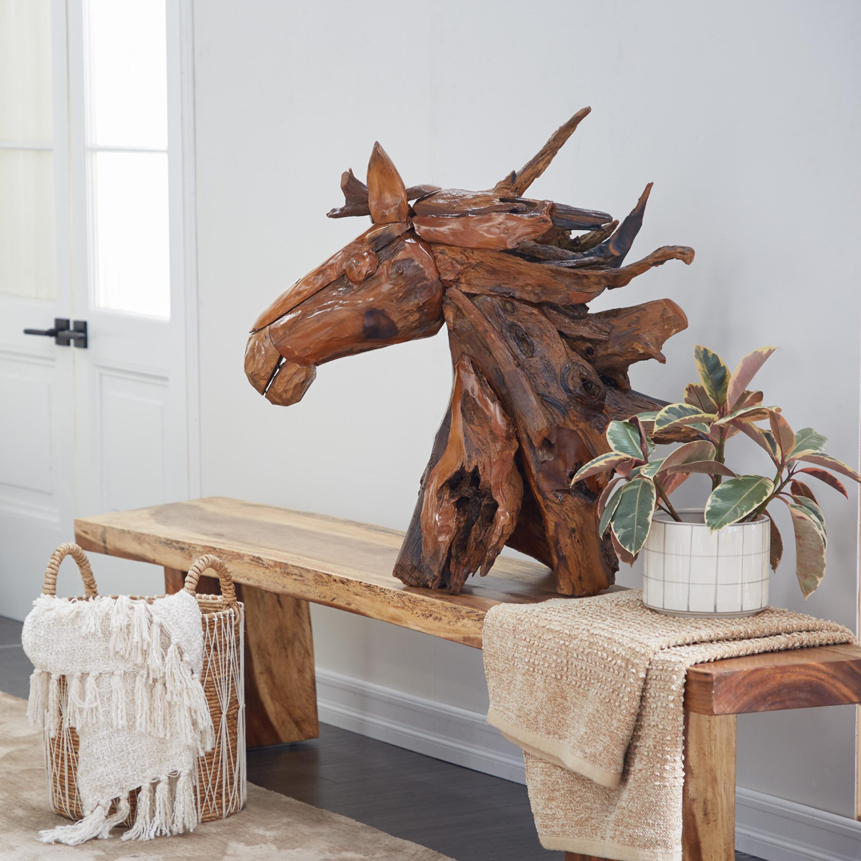 Grayson Lane 71477 Brown Wood Art deco Sculpture