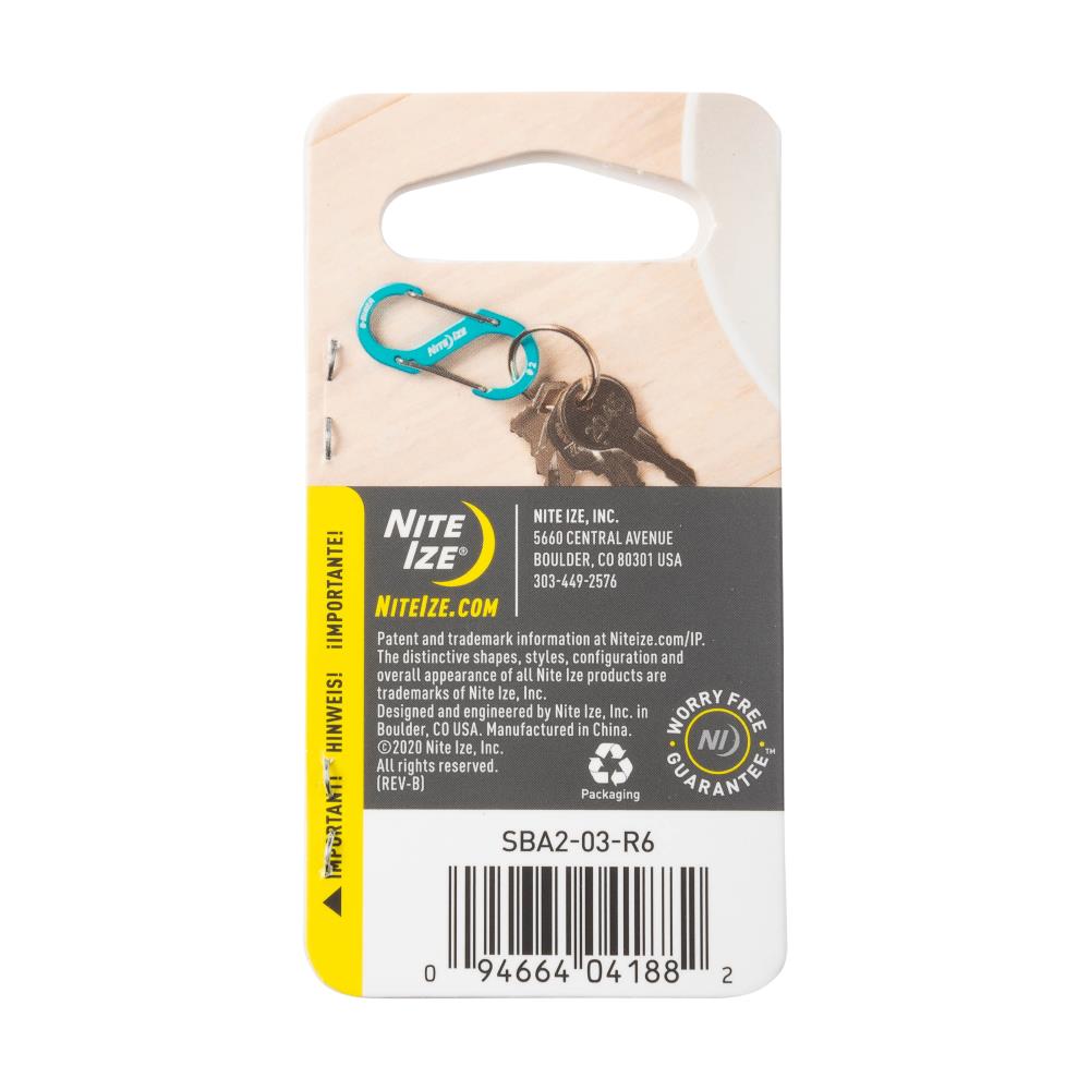 NITEIZE S-BINER ALUMINUM DUAL CARABINER SIZE 4 - BLUE - Hock Gift Shop Army Onli
