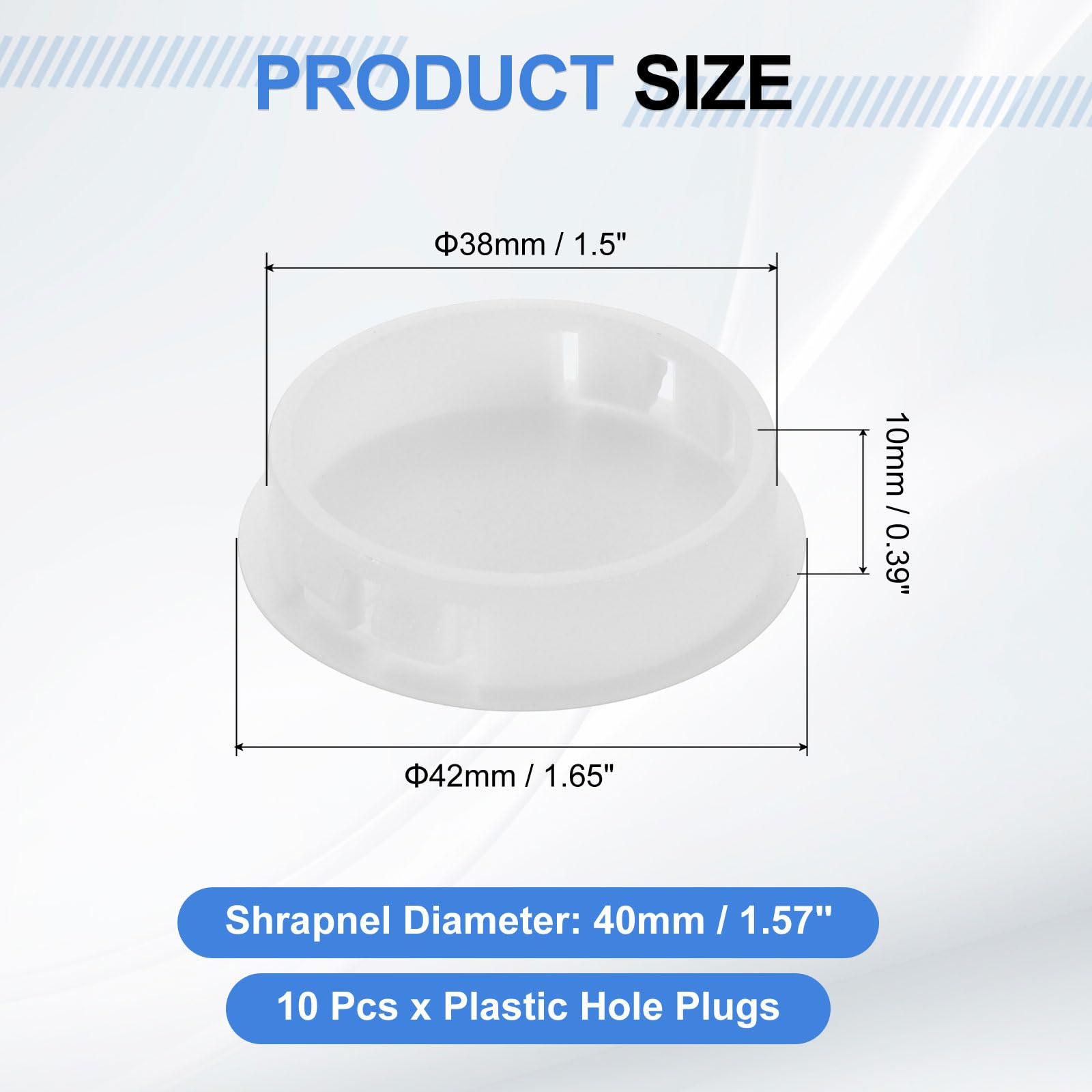 Adrinfly Plastic Hole Plugs 38mm One and a Half Inch Flush Type Panel ...