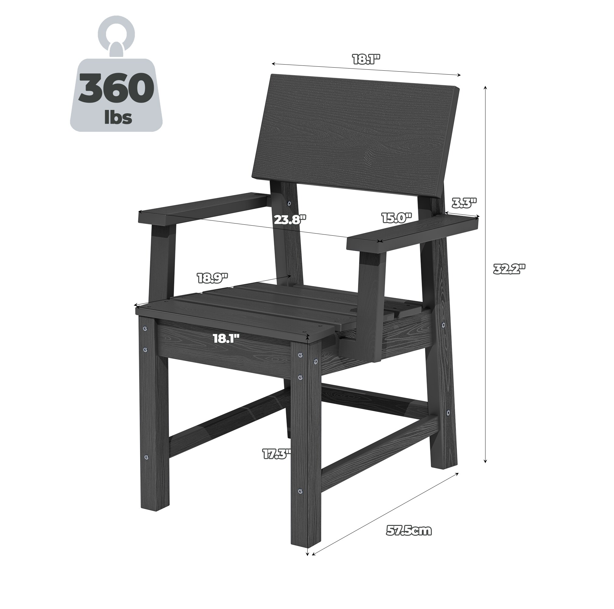 JEAREY STSCY-04-GY Patio-Chairs - View #3