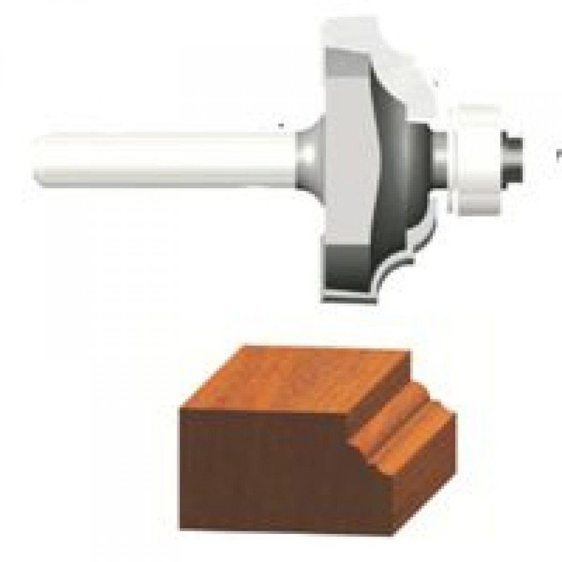 Bosch  Vermont American 1-1/8 in Dia x 1/8 in x 2-1/8 in L Carbide-Tipped 2-Flute Classical Router Bit 1/4-in Shank