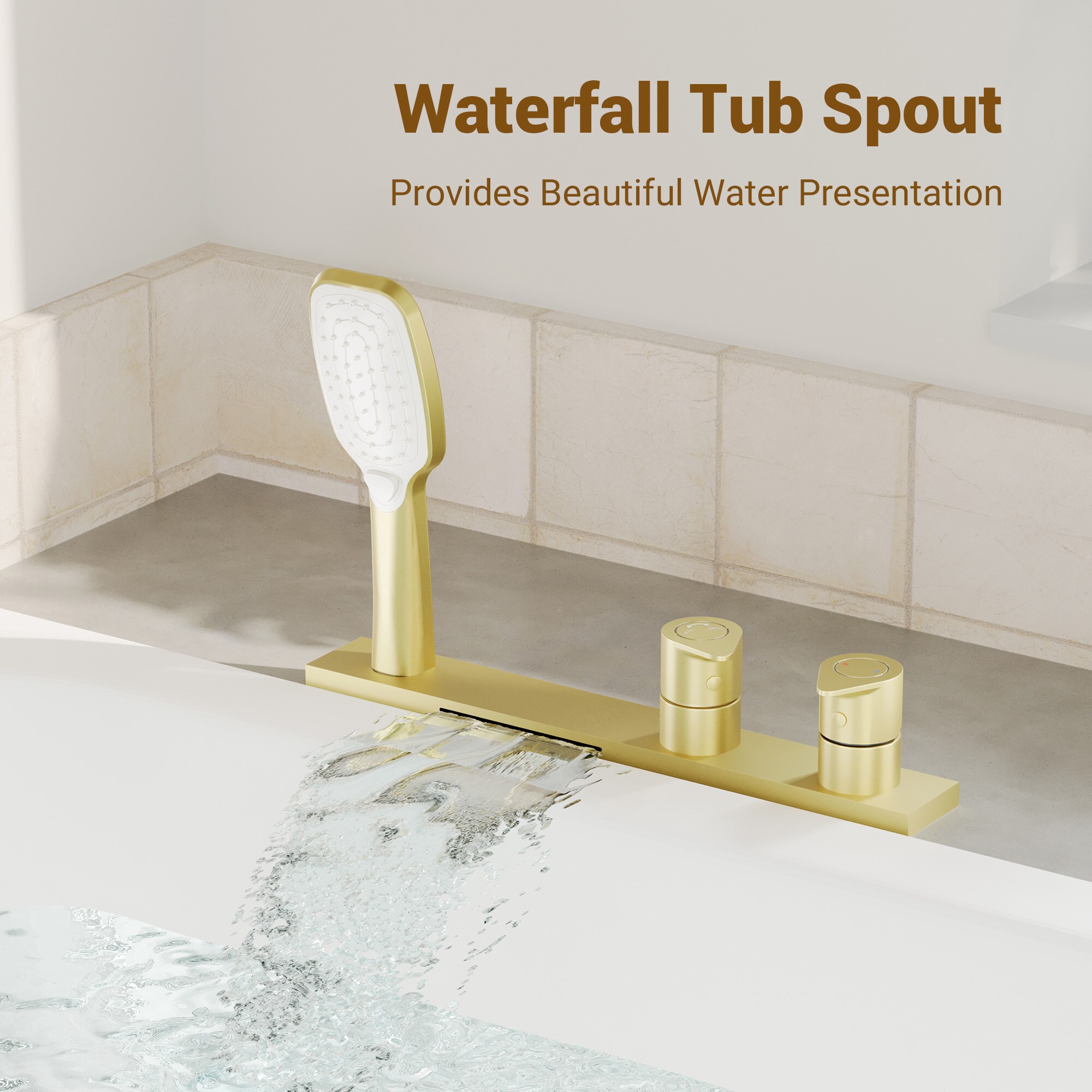 CASAINC CA-I4343-BG Roman-Tub-Faucets - View #4