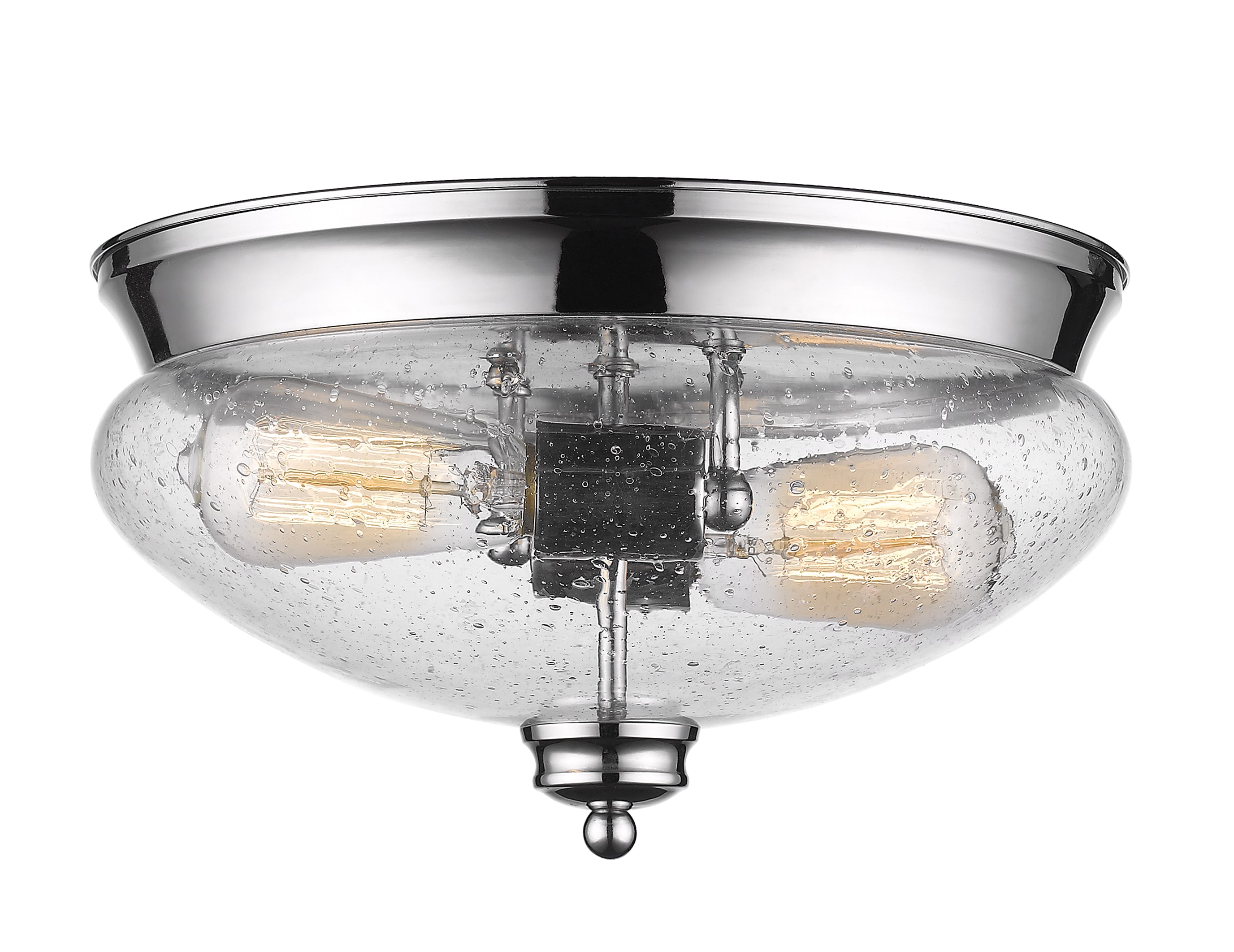 Z-Lite 722F2-CH Amon 2 -Light 13-in Polished Chrome Flush Mount Light