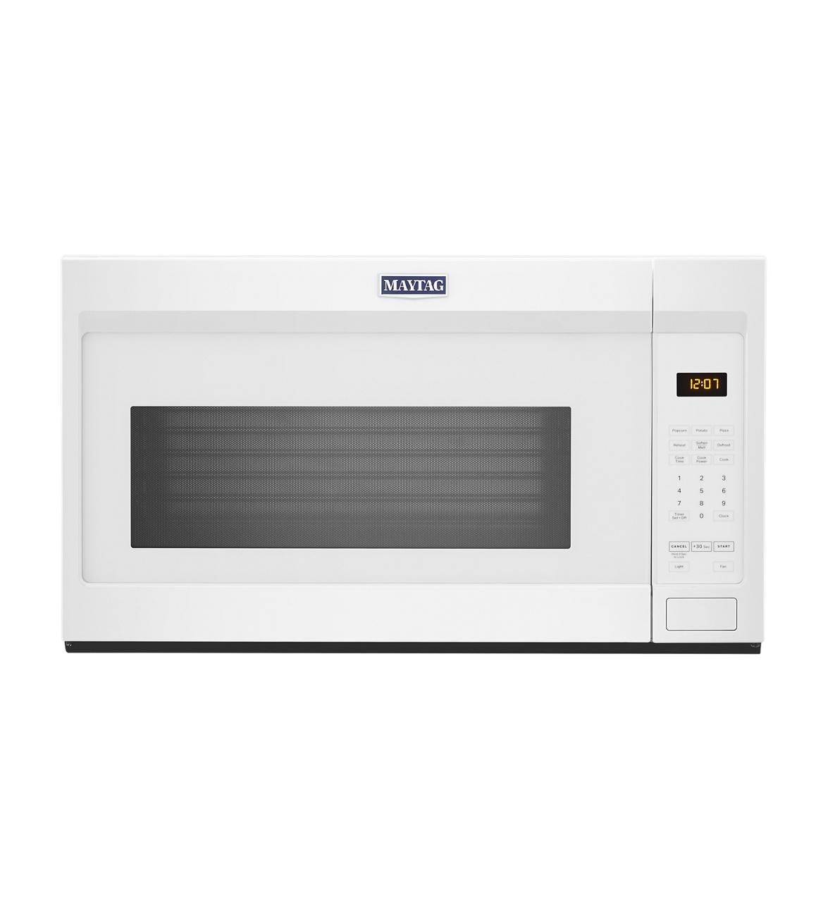 Maytag Flush Built in Design 1.1-cu ft 1000-Watt Over-the-Range Microwave  with Sensor Cooking (White)