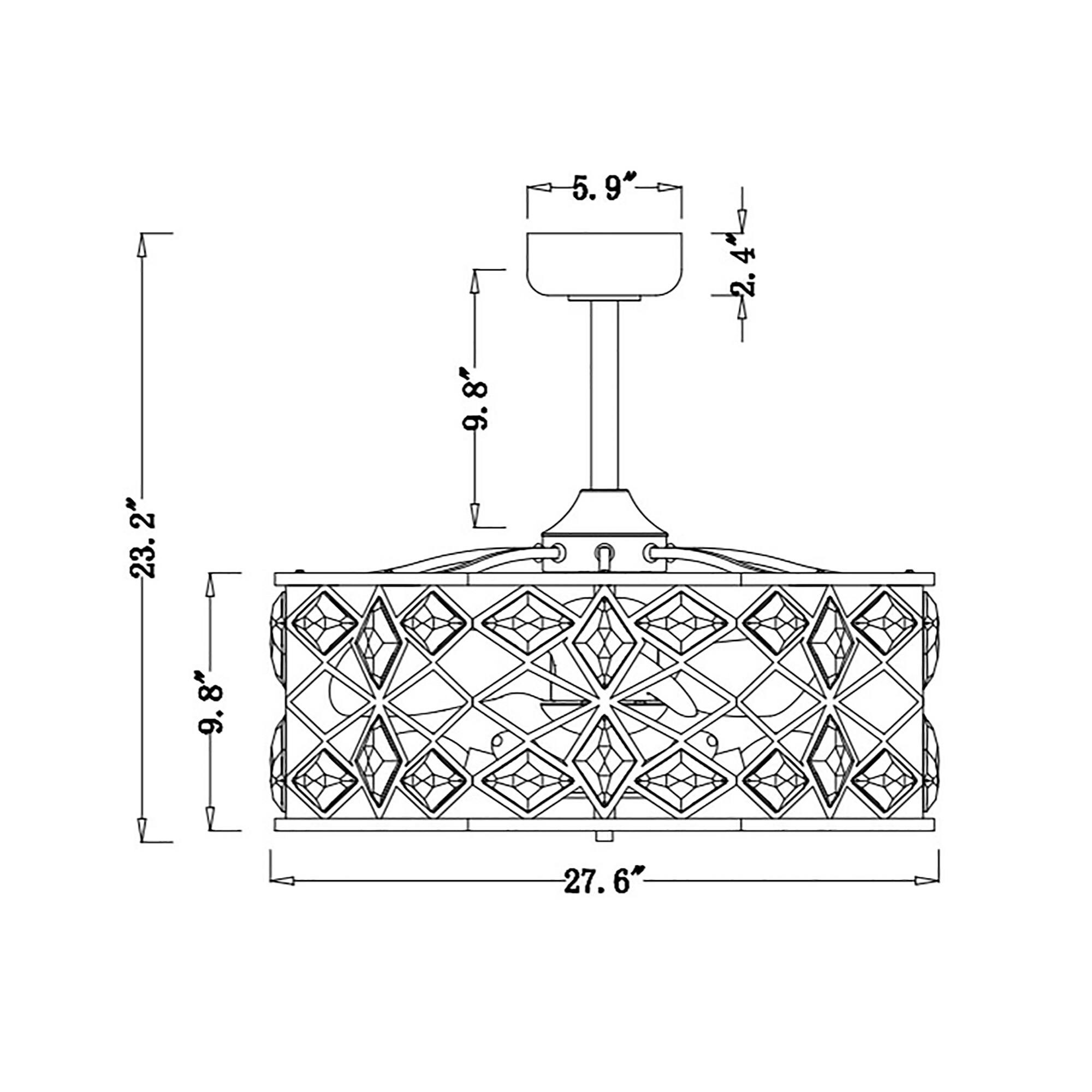 Home Accessories Inc DW01W21AS Ceiling-Fans - View #8