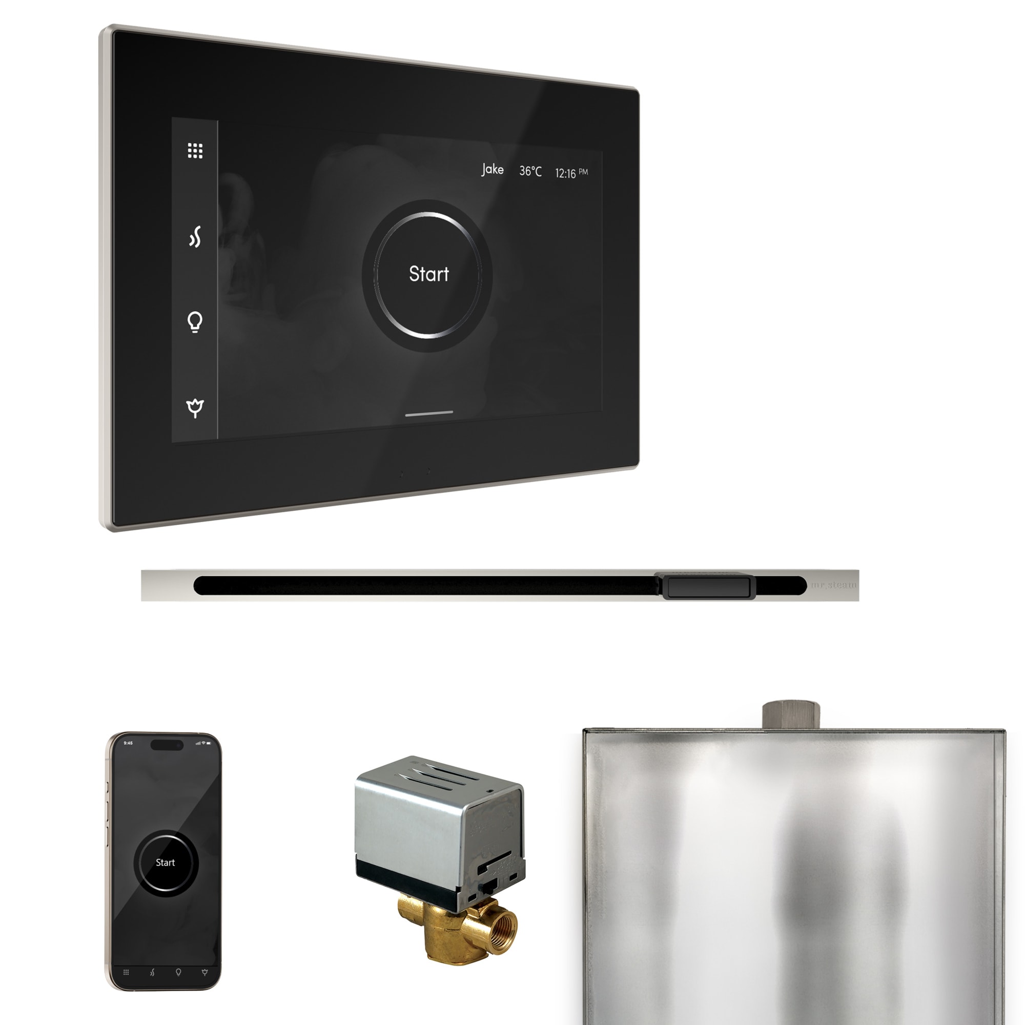 Mr. Steam BXLBKPN XButler Black - Polished Nickel Steam Generator Control Kit