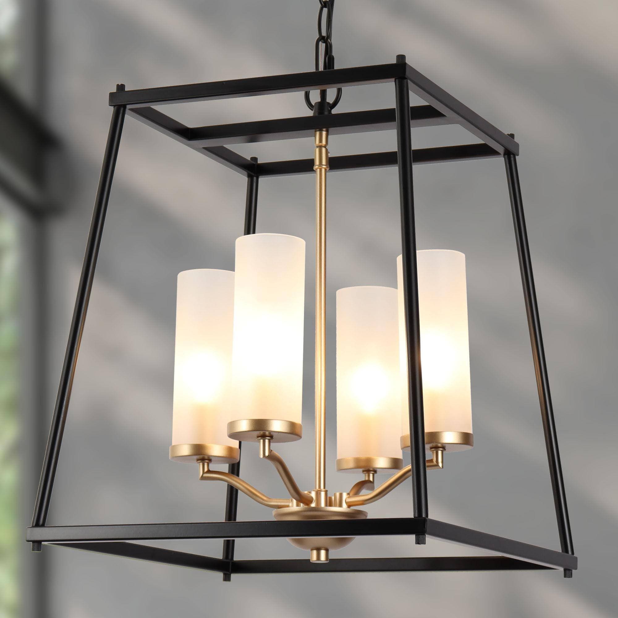 Black and gold lantern, luxury modern store black lantern