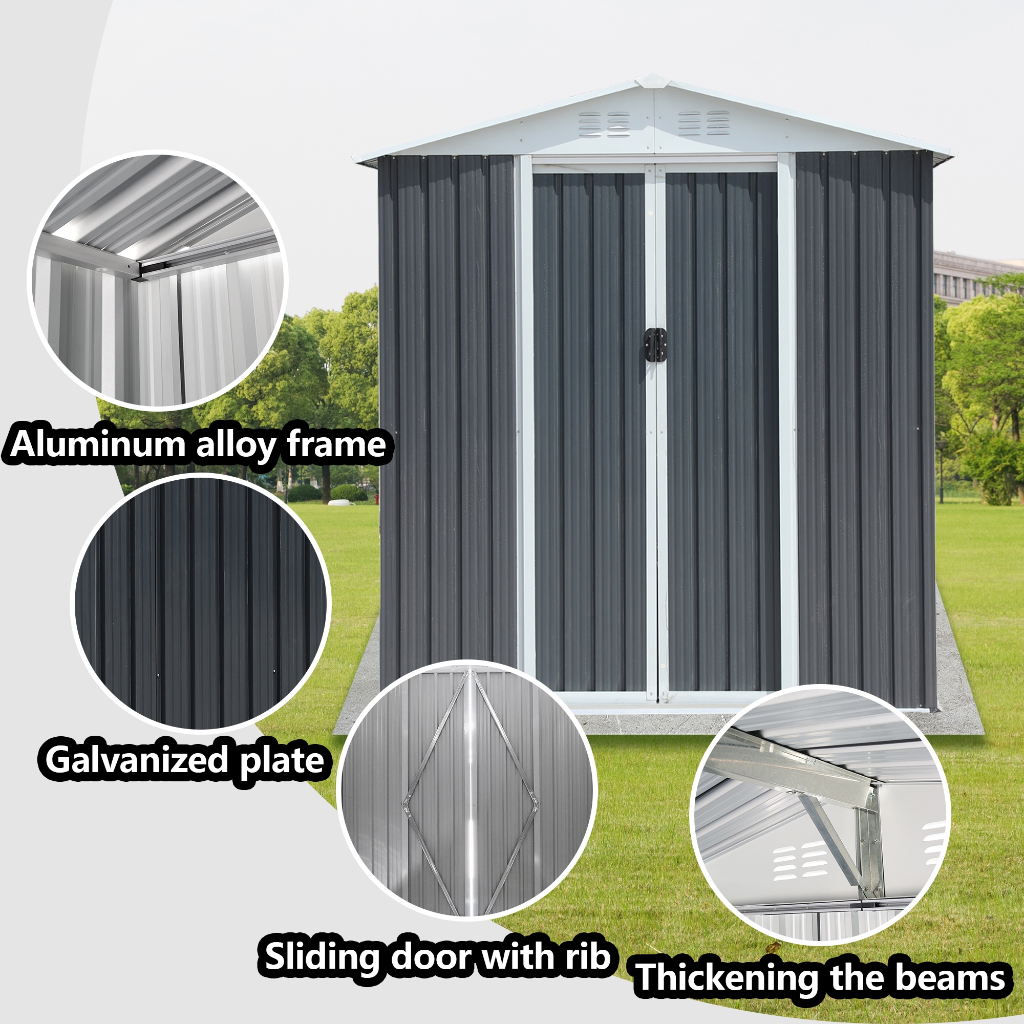 Clihome CL-W2794-92790 Metal-Storage-Buildings-Sheds - View #6