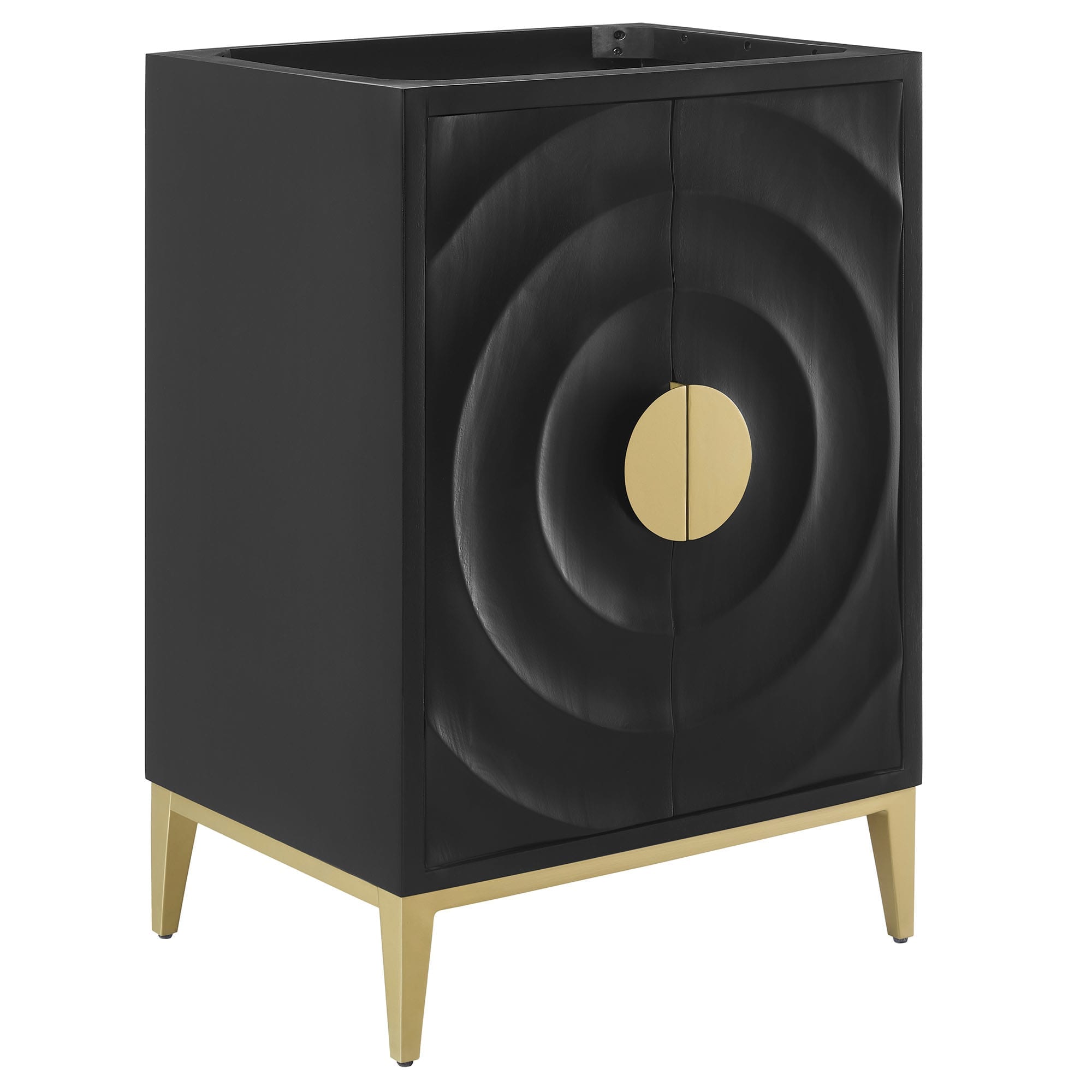 Modway  Beau 24-in Bathroom Vanity Cabinet (Sink Basin Not Included) in Black