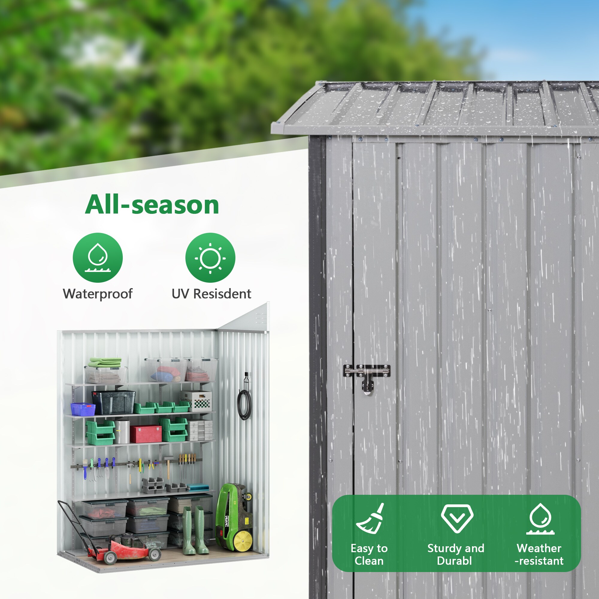 Jaxpety HG61W1370-L01 Metal-Storage-Buildings-Sheds - View #5